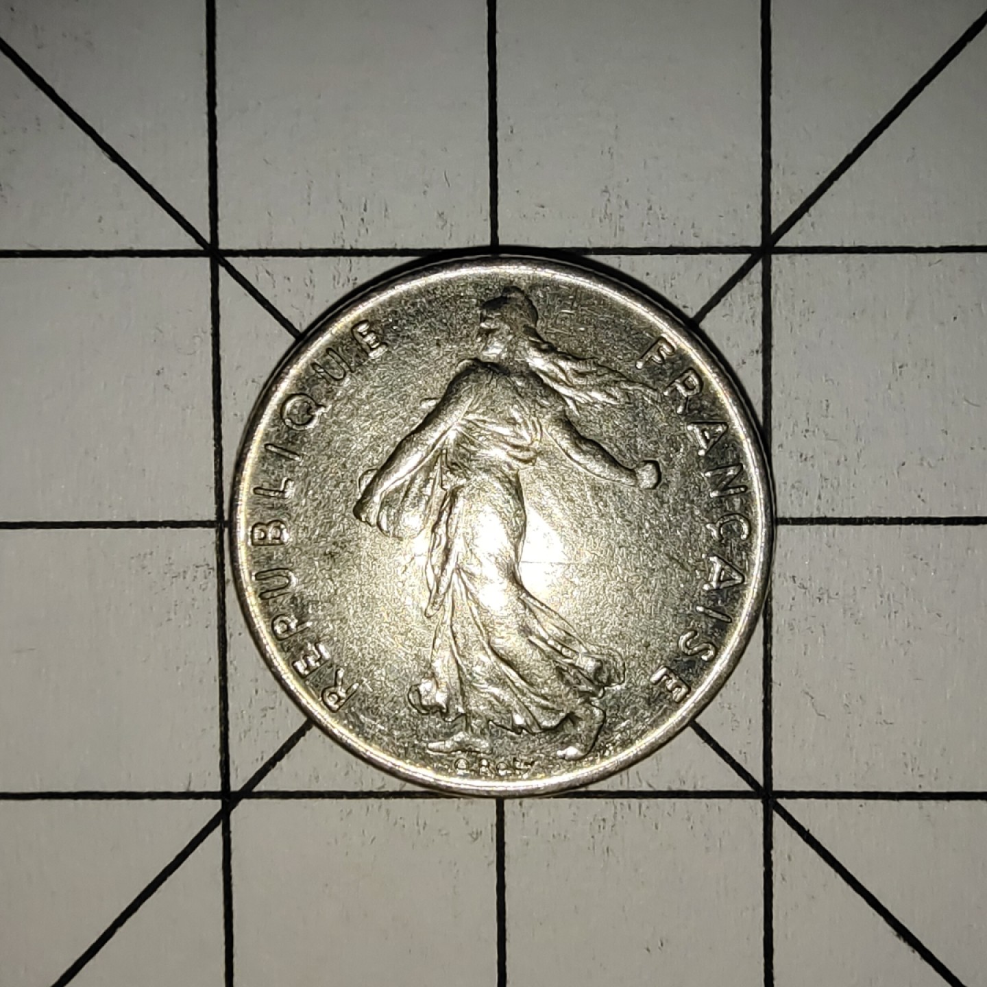 收藏之家世界硬币第11期(满20包邮，可多场累计。捡漏，无押金，无佣金) 法国1/2法郎1986年