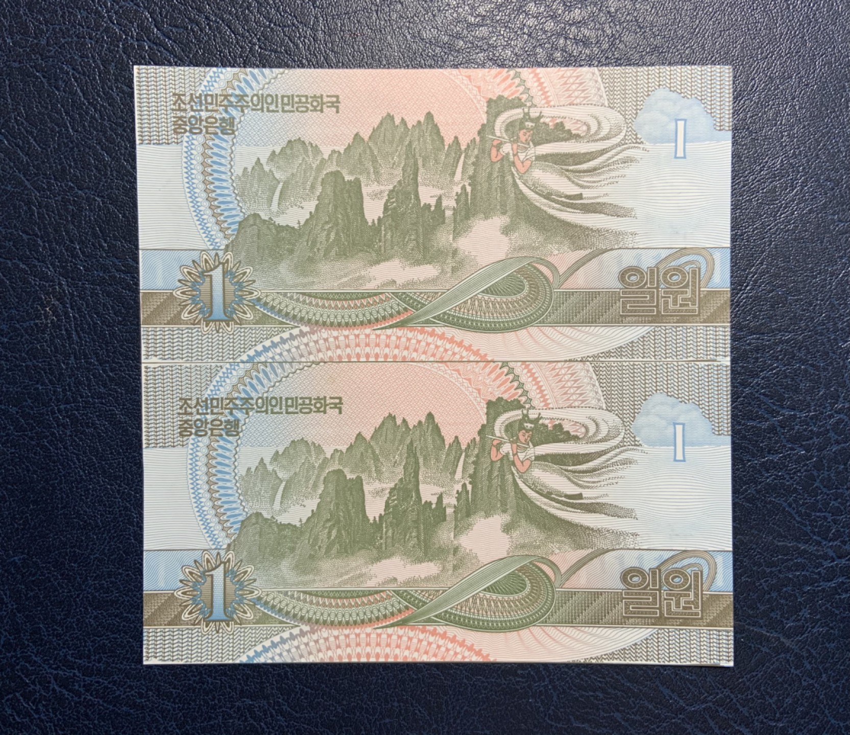 收藏联盟Quantum Auction 第235期拍卖 朝鲜1992年1-100元两连体 品相全新UNC 加盖金日成诞辰95周年纪念