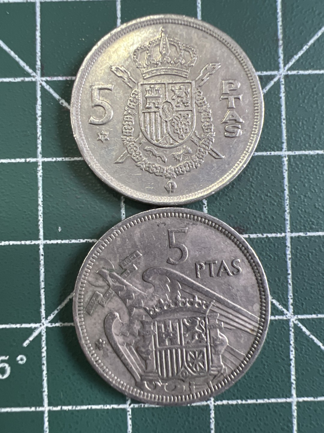 泡泡堂第233期  世界硬币邮票 （无押金，无佣金，捡漏，全场20包邮，偏远地区除外） 西班牙5比塞塔两种