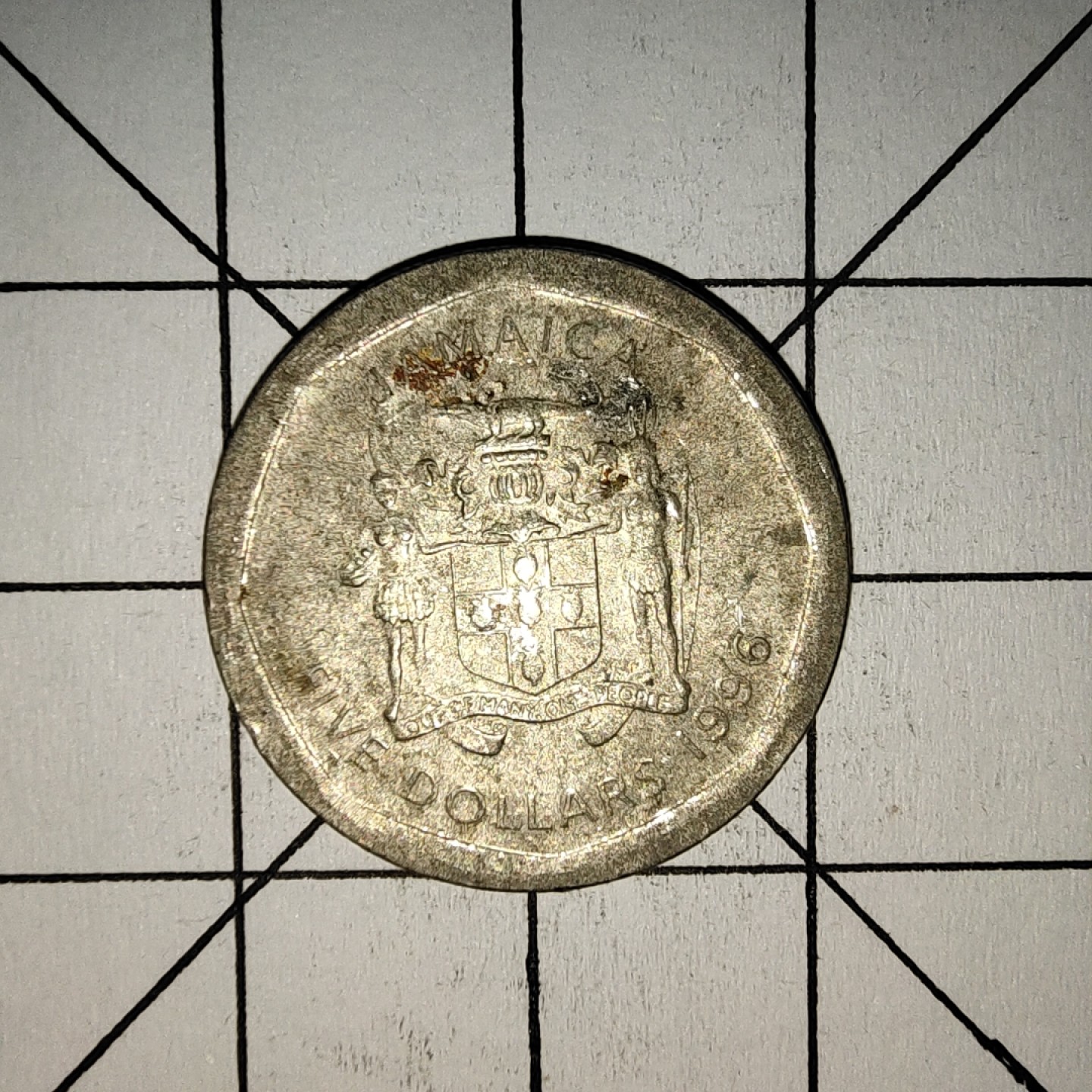 收藏之家世界硬币第11期(满20包邮，可多场累计。捡漏，无押金，无佣金) 牙买加5元1996年