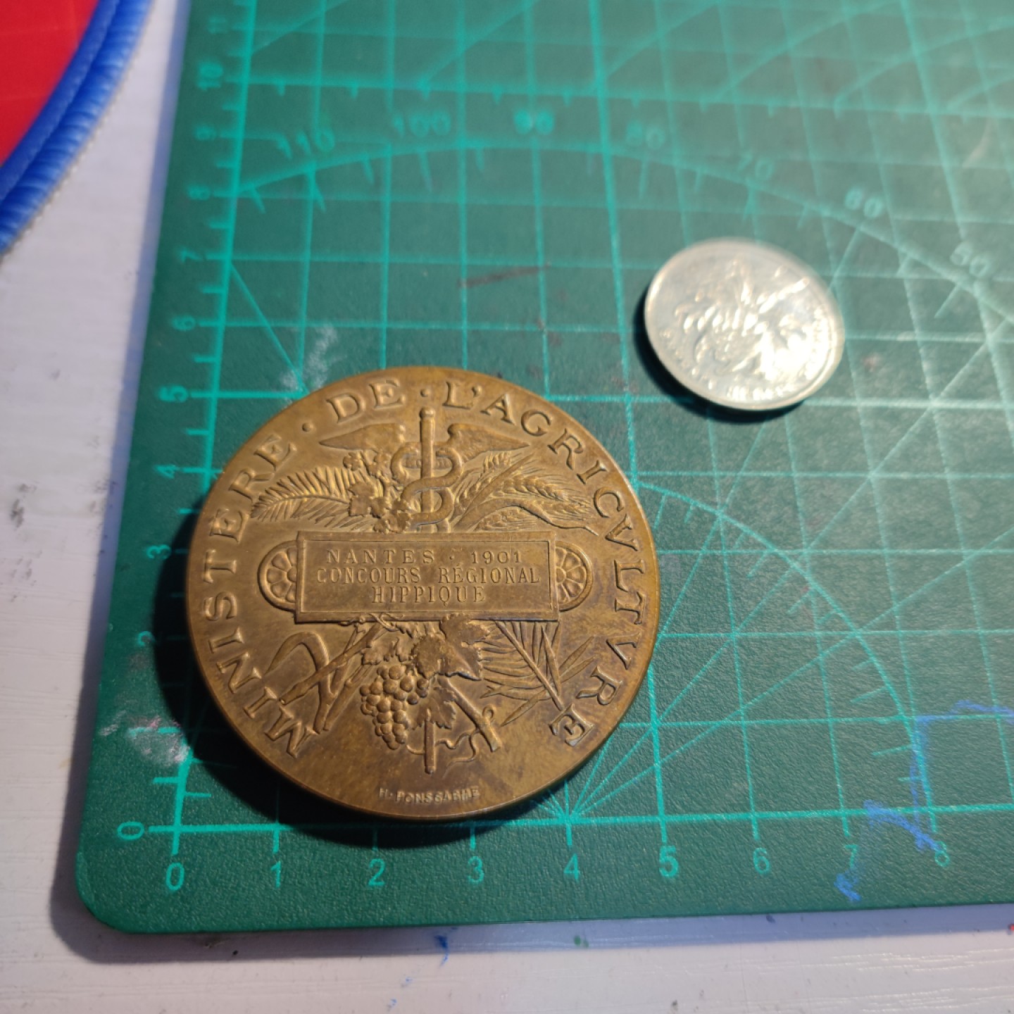 二月章牌清仓会 周五晚自动结拍 法国1901商业部墨丘利铜章