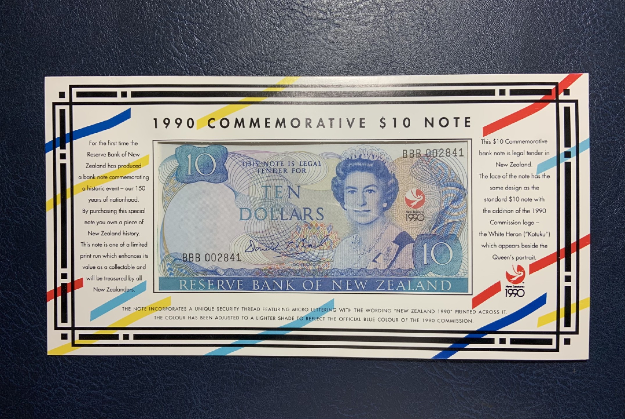 收藏联盟Quantum Auction 第235期拍卖 新西兰1990年10元纪念钞 品相UNC 《唐怀依条约》 有点轻微扭曲