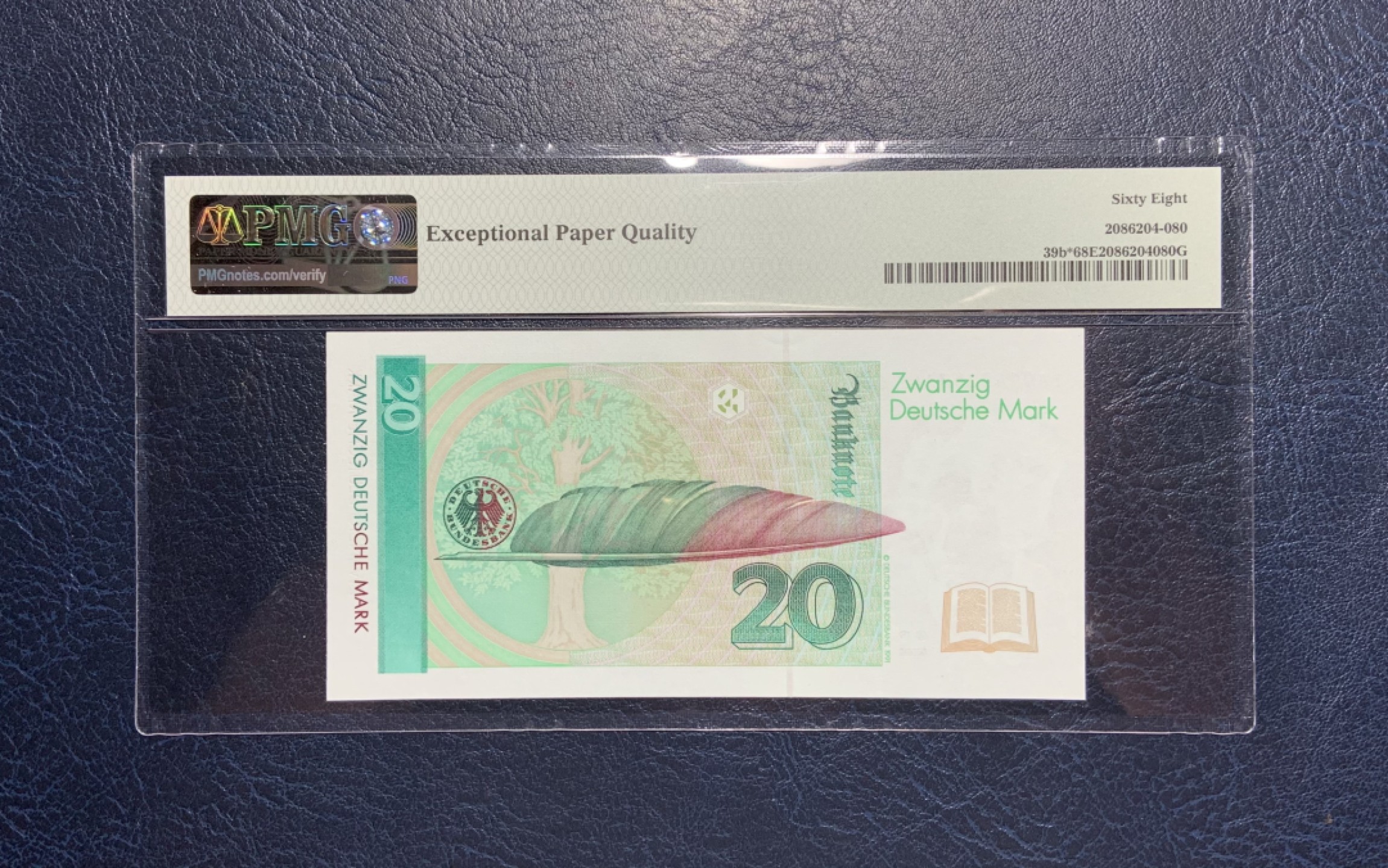 收藏联盟Quantum Auction 第235期拍卖 德国联邦1993年20马克补号 PMG68 冠军分