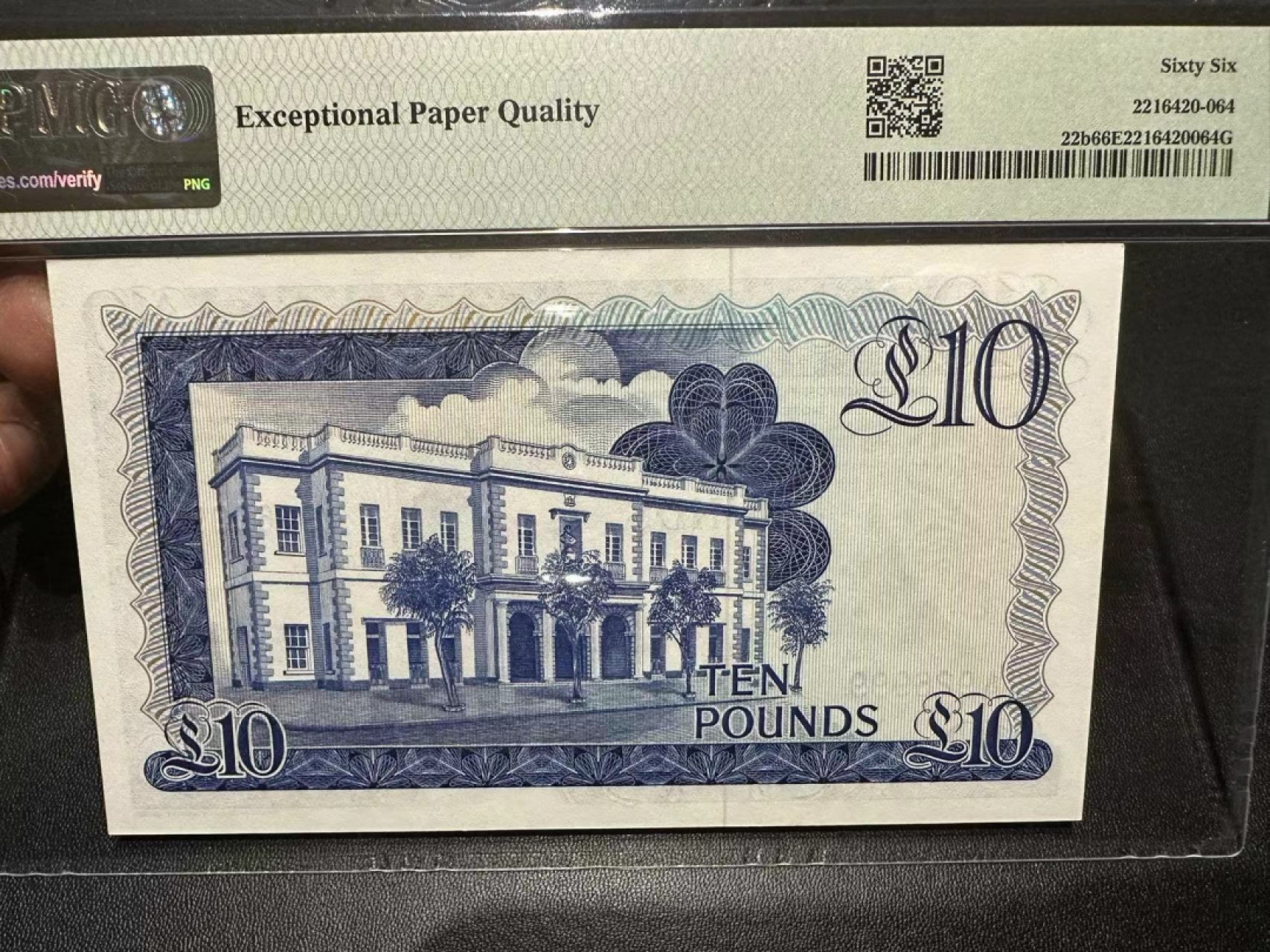 《外钞收藏家》第二百四十四期 连拍场二 1986年直布罗陀10镑 PMG66 A冠 无47 豹子号999