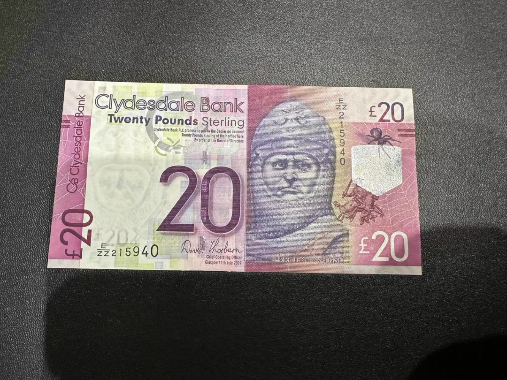 《外钞收藏家》第二百四十四期 连拍场二 2009年苏格兰克莱斯戴尔银行 20镑 全新UNC