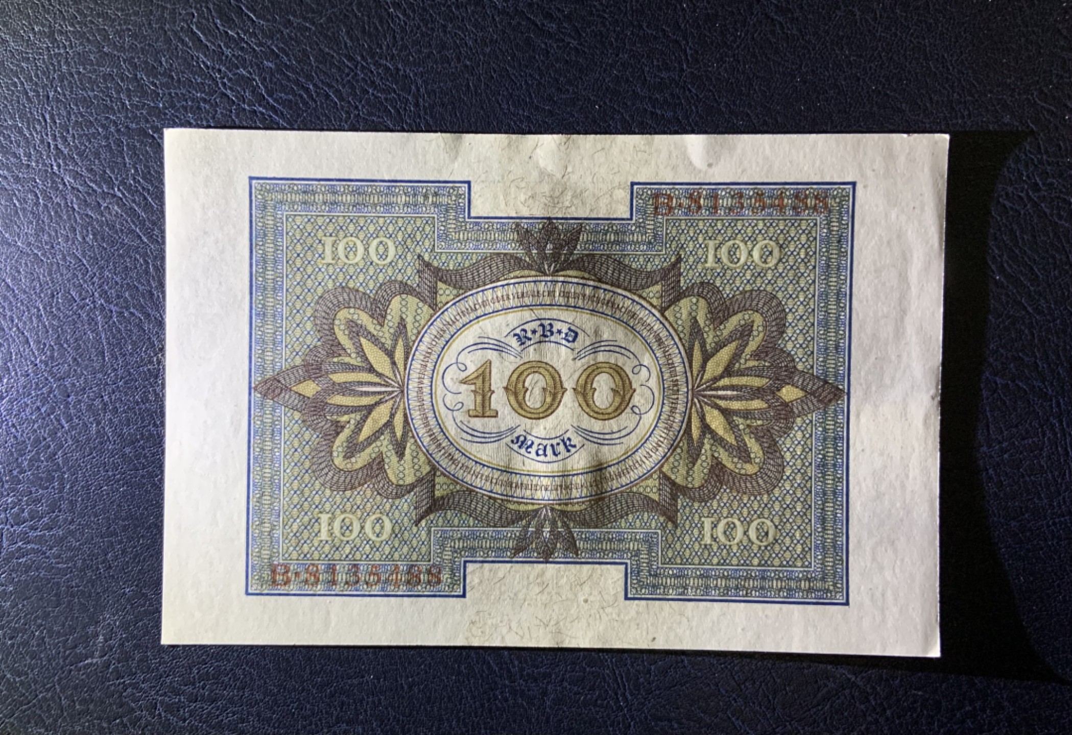 收藏联盟Quantum Auction 第235期拍卖 德国1920年100马克 品相UNC 百年老钞 大票幅
