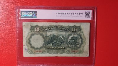 评级币专场 民国中国银行拾元、大绵羊，224581  爱藏35