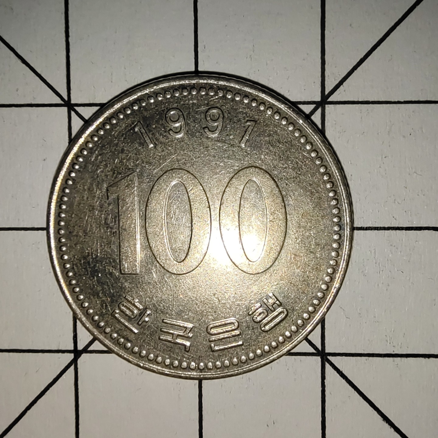 收藏之家世界硬币第11期(满20包邮，可多场累计。捡漏，无押金，无佣金) 韩国100韩元1991年