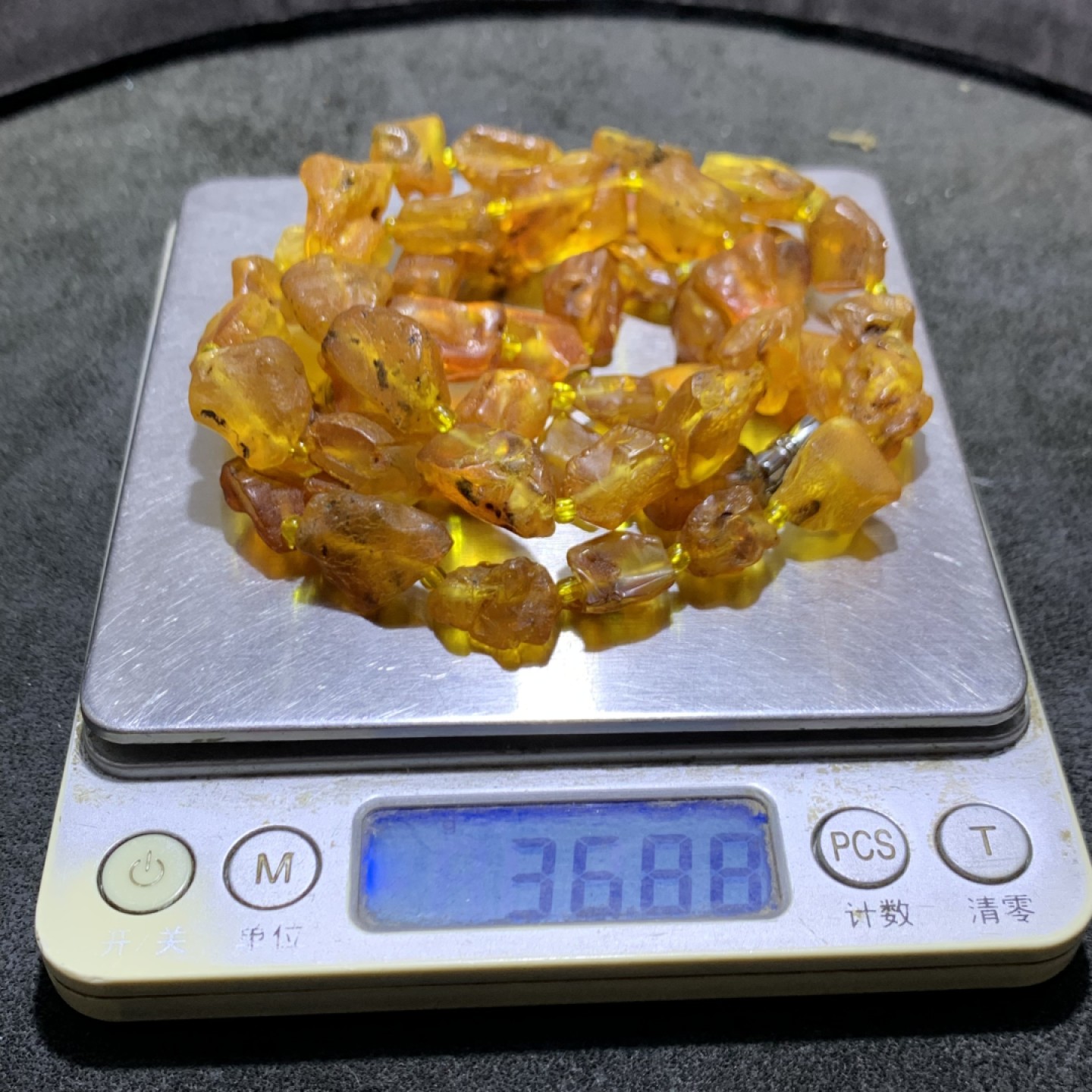 乌克兰原矿蜜蜡原石项链手链两用链一条，