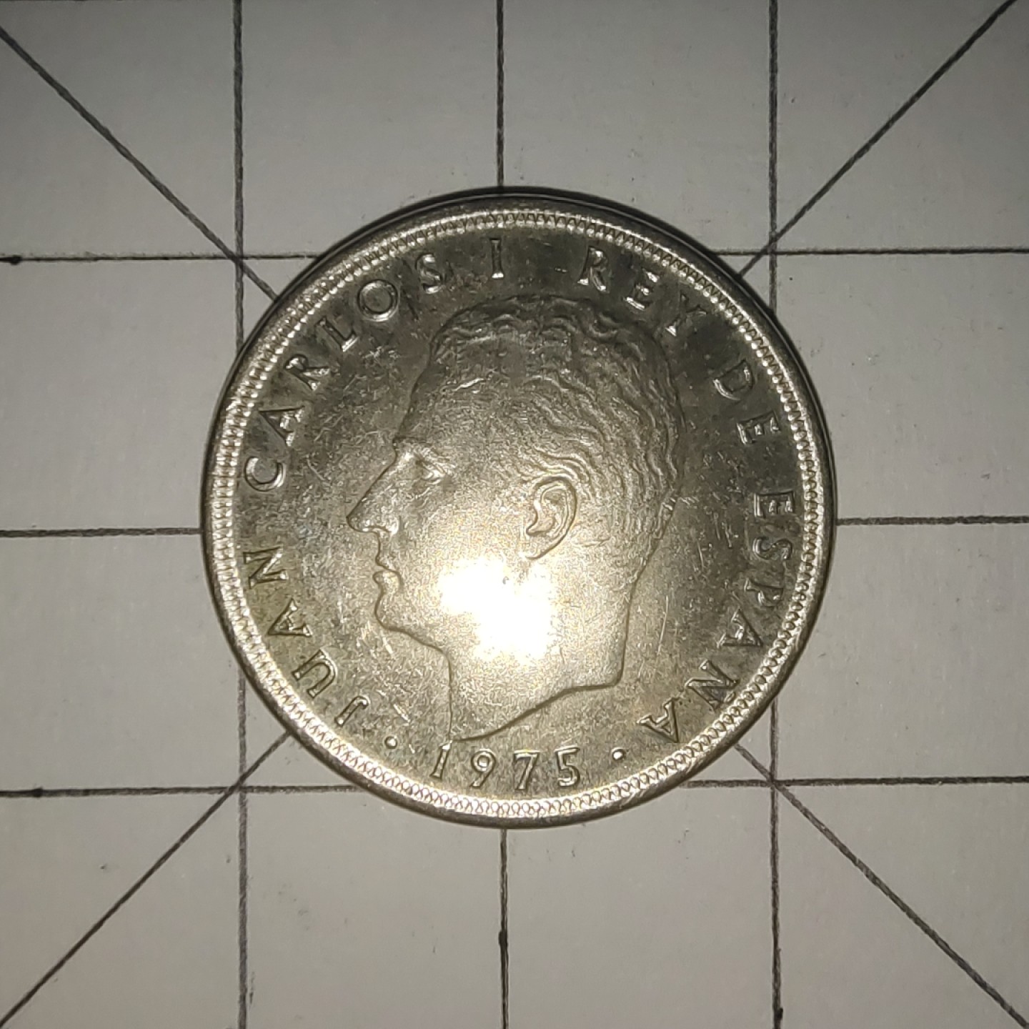 收藏之家世界硬币第12期(满20包邮，可多场累计。捡漏，无押金，无佣金) 西班牙5比塞塔1975年