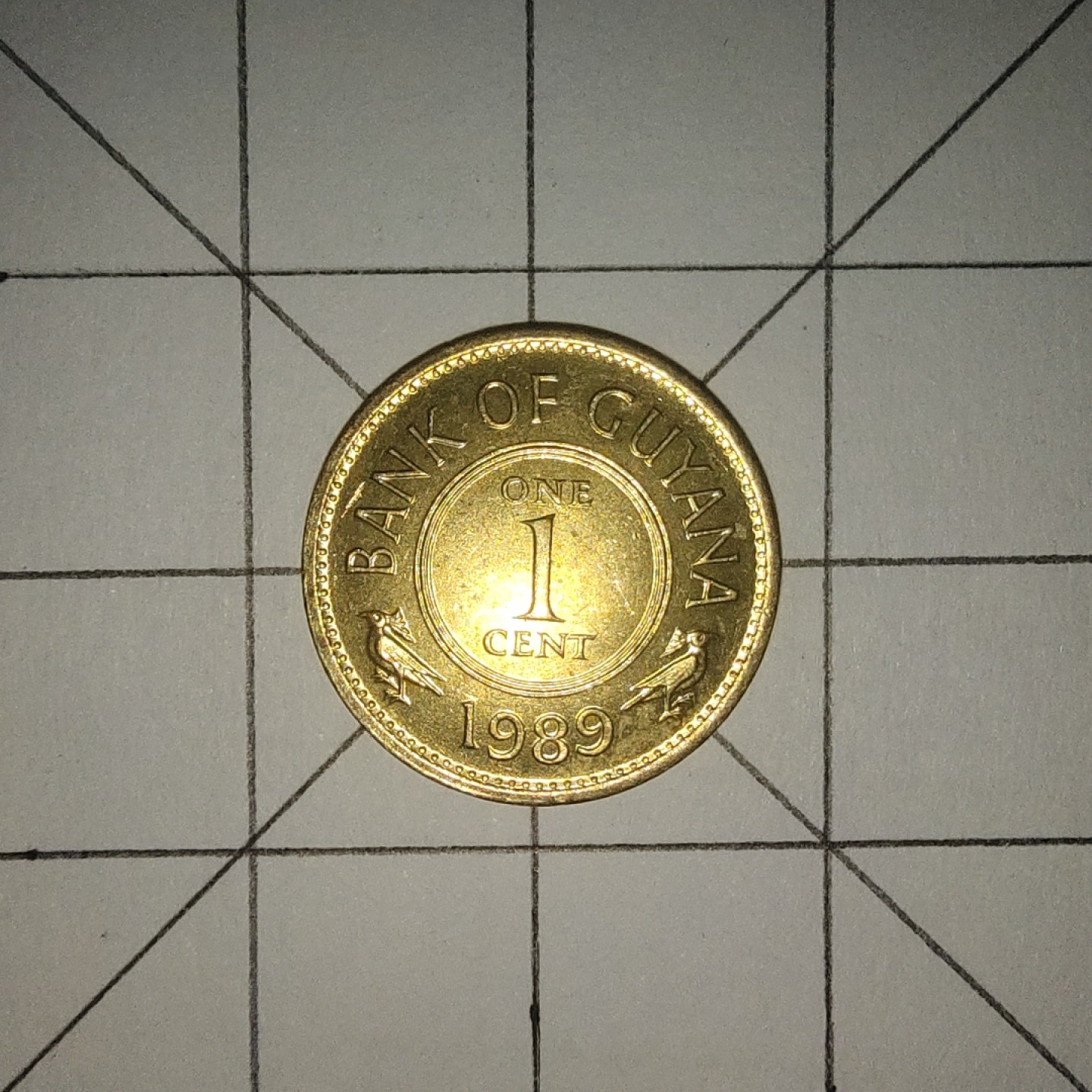 收藏之家世界硬币第12期(满20包邮，可多场累计。捡漏，无押金，无佣金) 圭亚那1分1989年