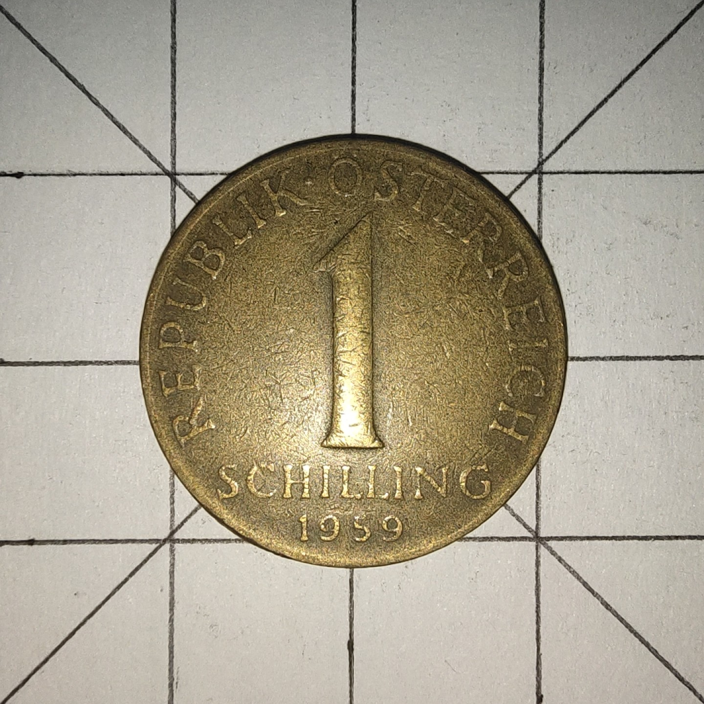 收藏之家世界硬币第12期(满20包邮，可多场累计。捡漏，无押金，无佣金) 奥地利1先令1959年