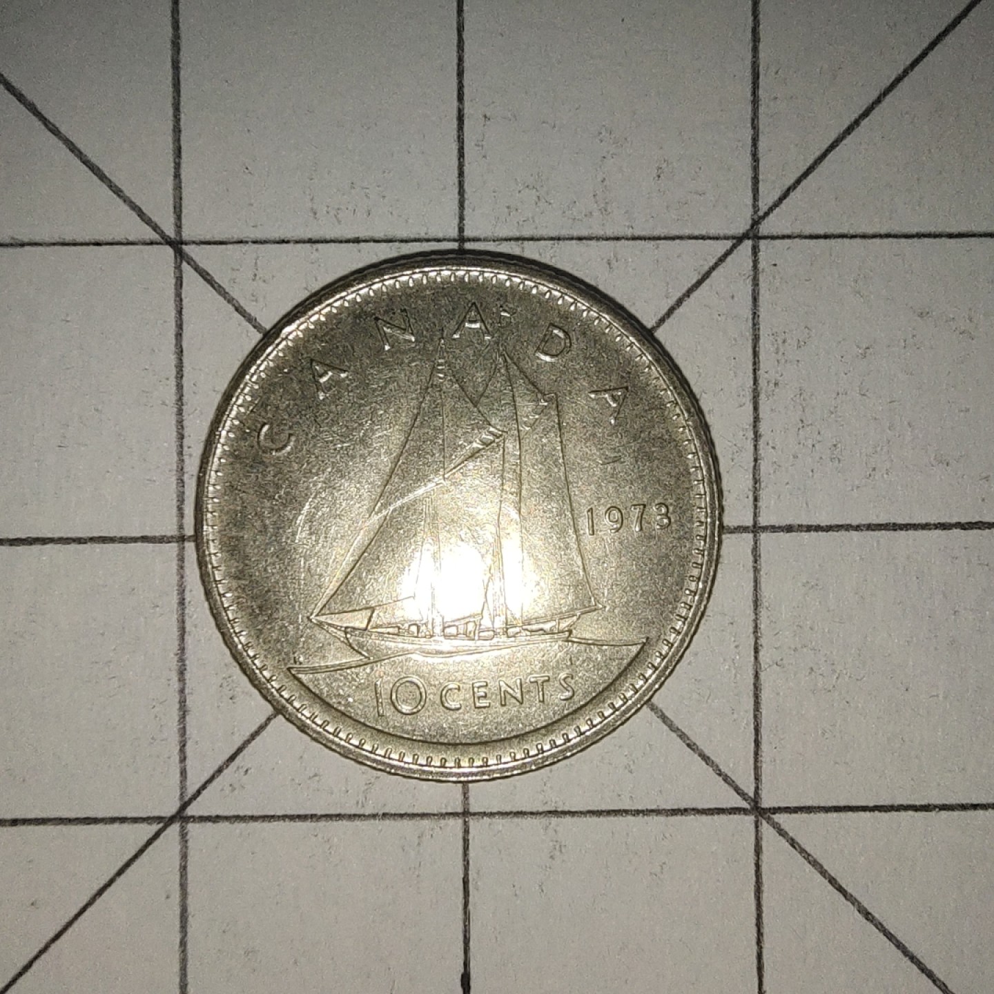 收藏之家世界硬币第12期(满20包邮，可多场累计。捡漏，无押金，无佣金) 加拿大10分1973年