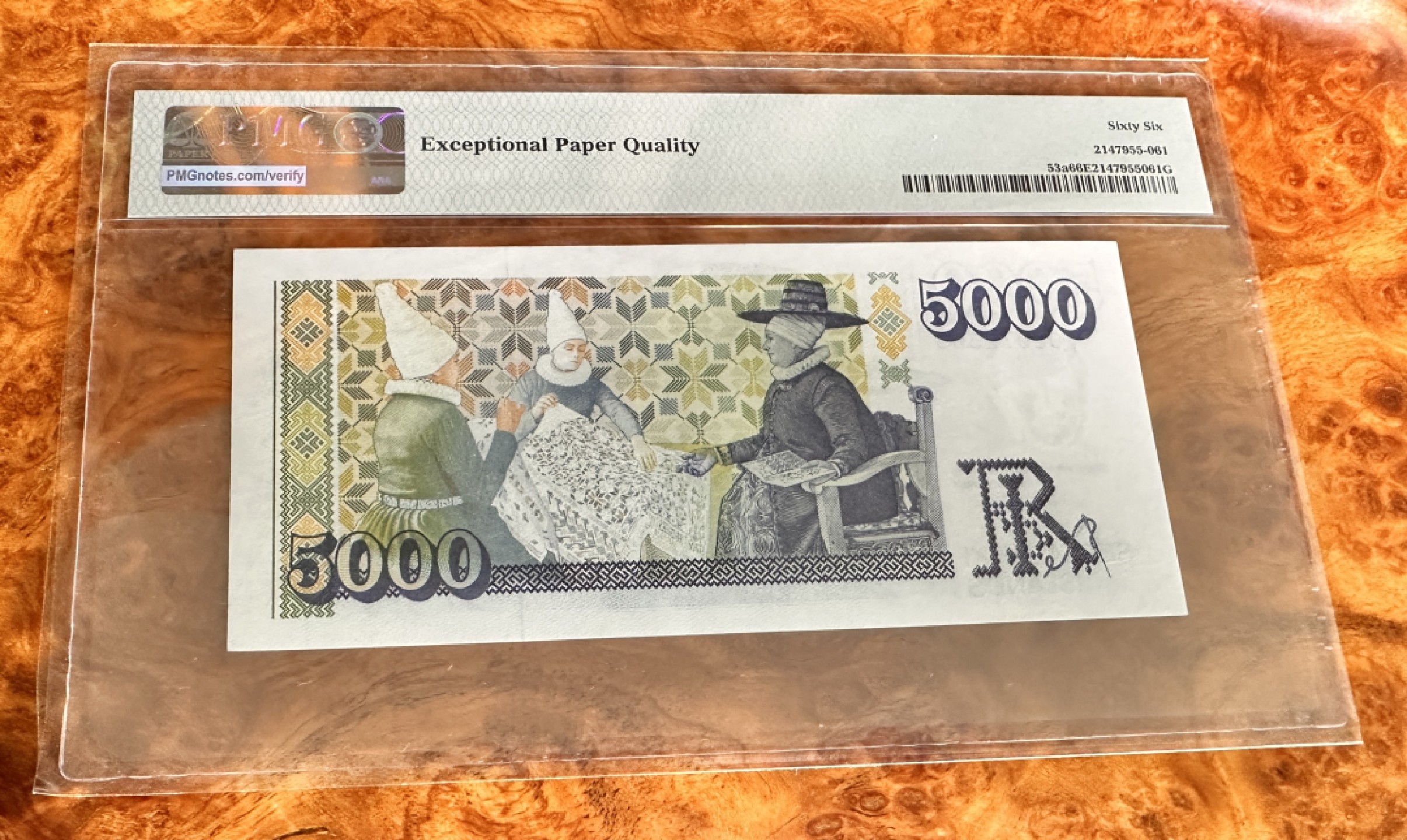Chase Auction 第18期 - - 外钞、民国钞和人民币混合场！ 1961年初版冰岛5000克朗，PMG66！世界最美纸币！