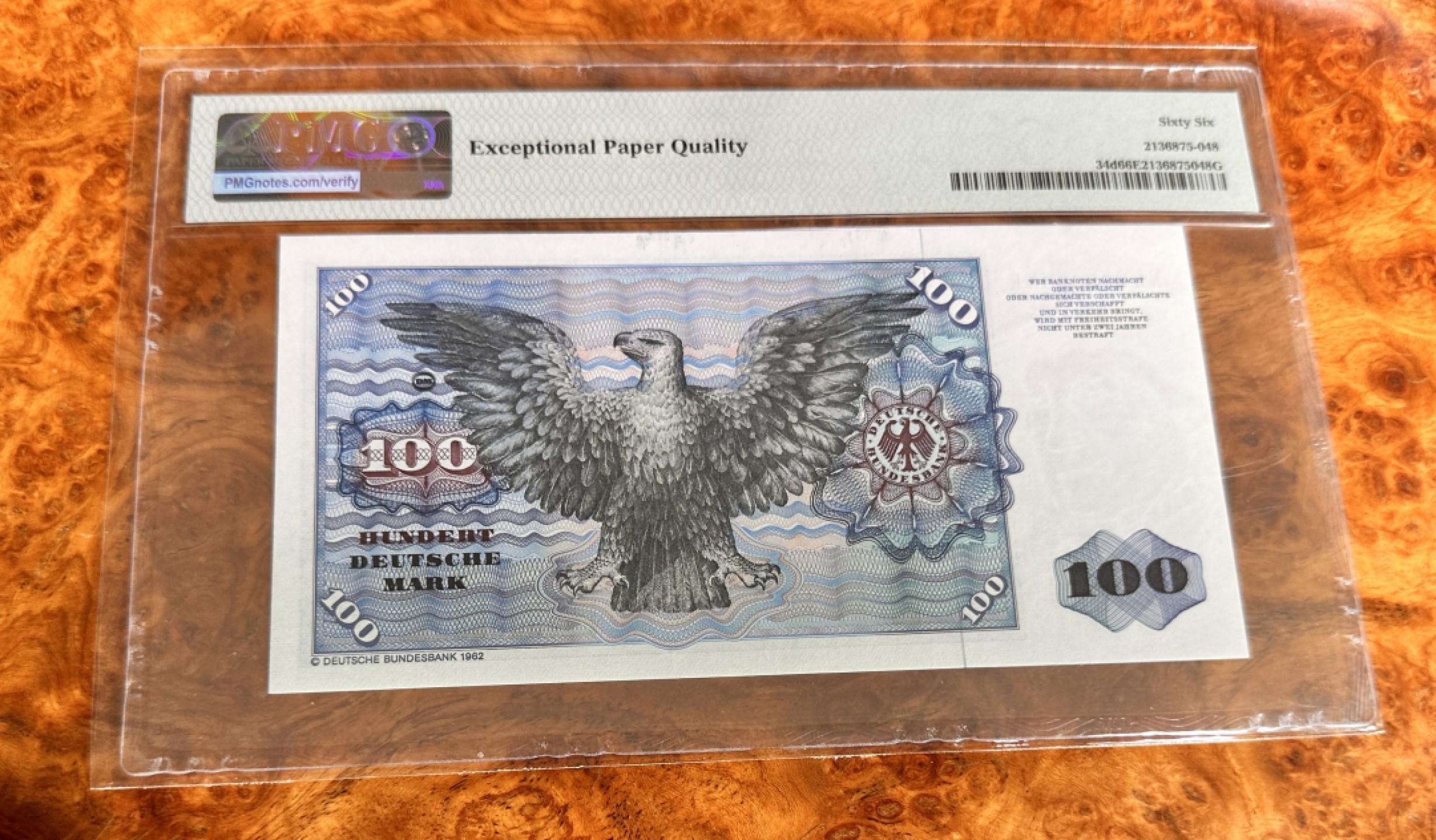 Chase Auction 第18期 - - 外钞、民国钞和人民币混合场！ 1980年德国100马克，明斯特，PMG66！