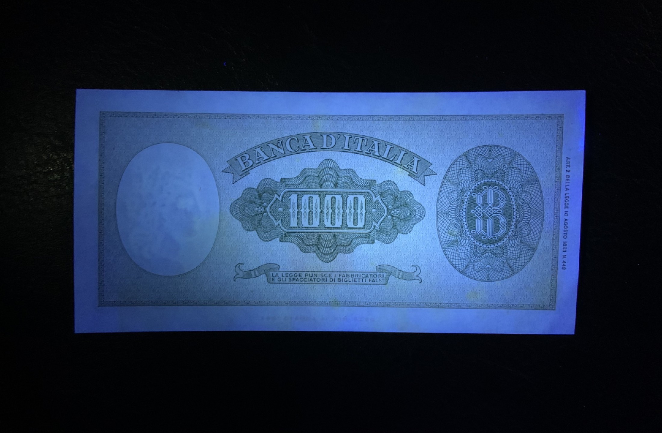 收藏联盟Quantum Auction 第235期拍卖 意大利1948年1000里拉 品相AU+ 美惠三女神