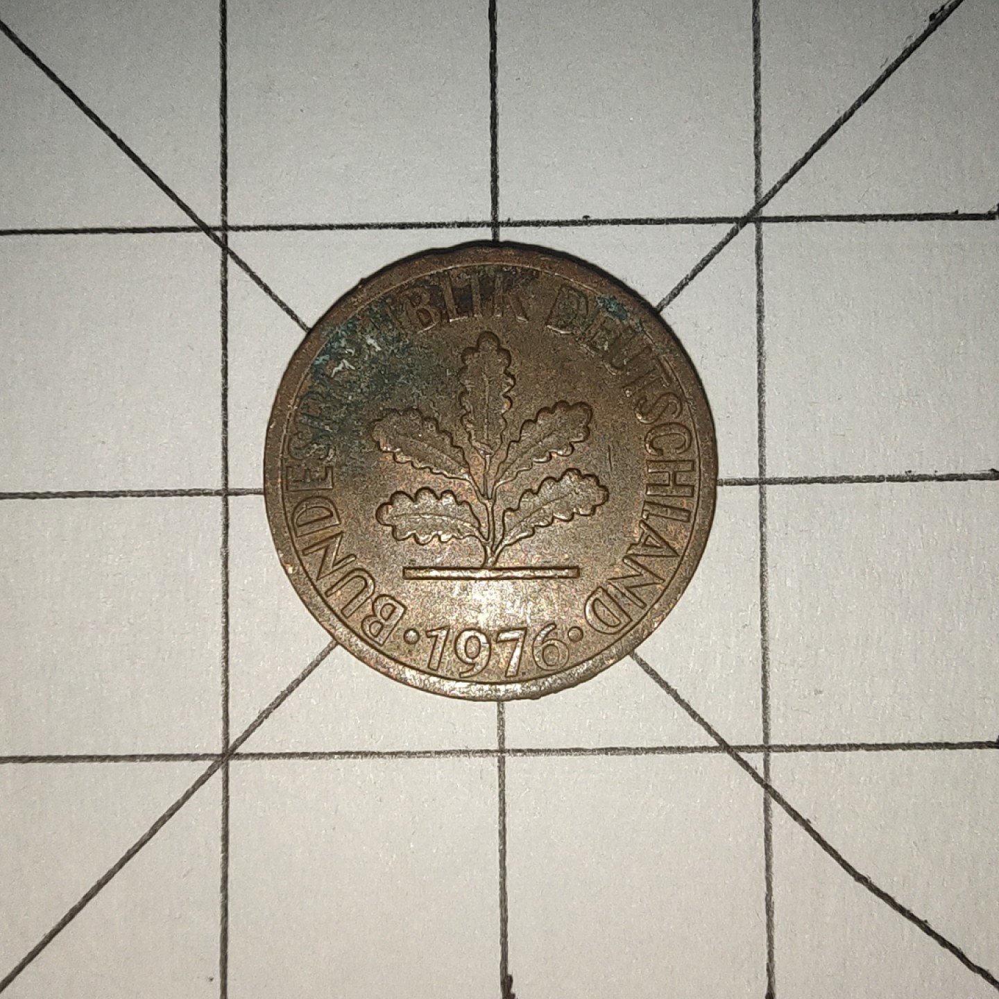 收藏之家世界硬币第12期(满20包邮，可多场累计。捡漏，无押金，无佣金) 德国1芬尼1976年