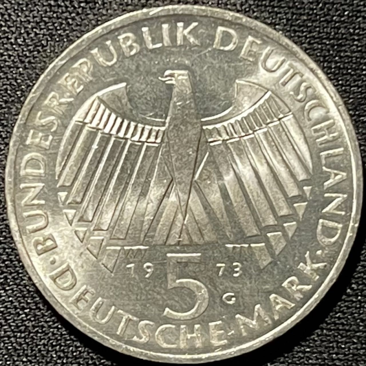 紫瑗钱币——第291期拍卖 联邦德国 1973年 G厂 法兰克福议会诞辰125后年 11.2克 0.625银 UNC