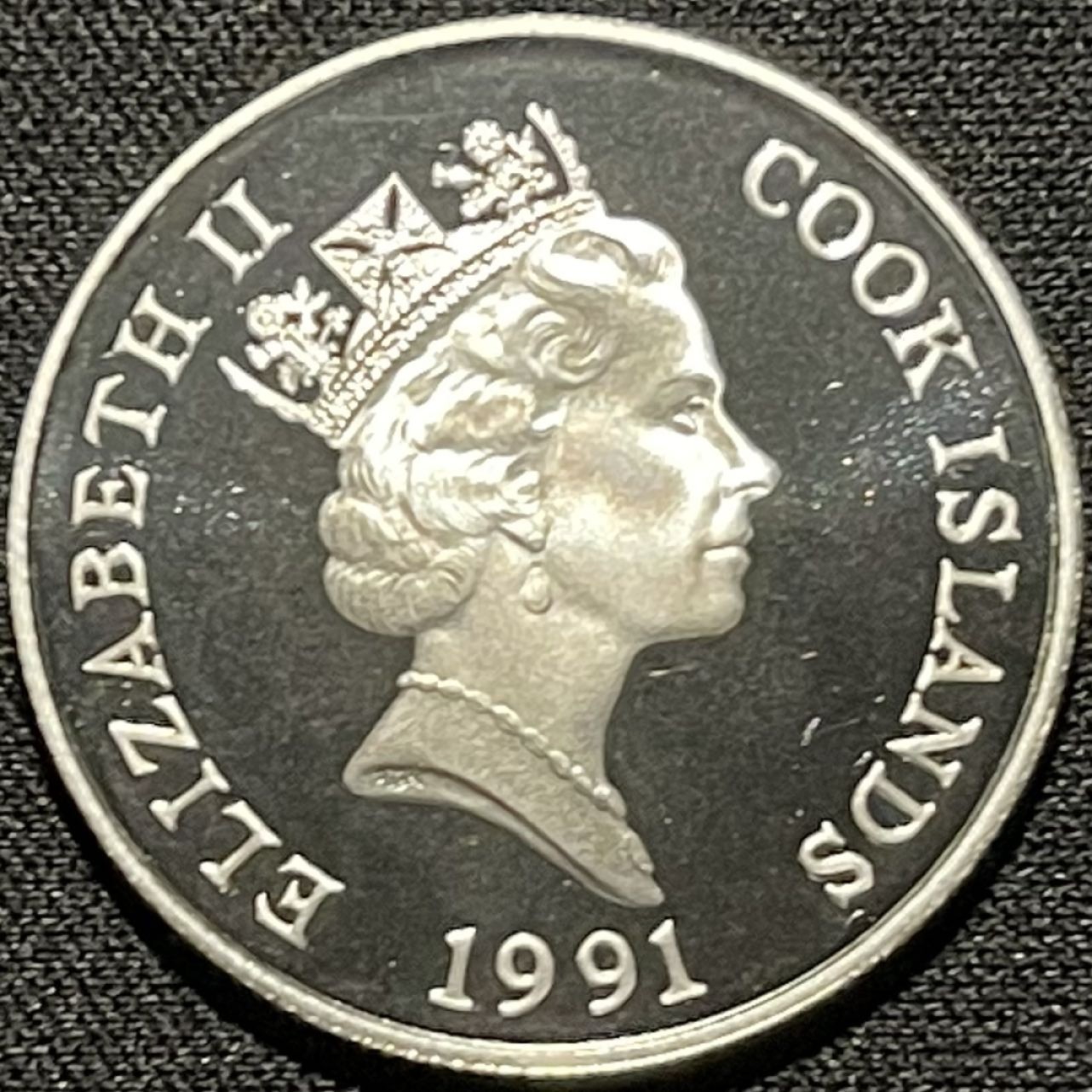 紫瑗钱币——第264期拍卖 库克群岛 1991年 美国世界杯 5元 9.95克 0.5银 精制