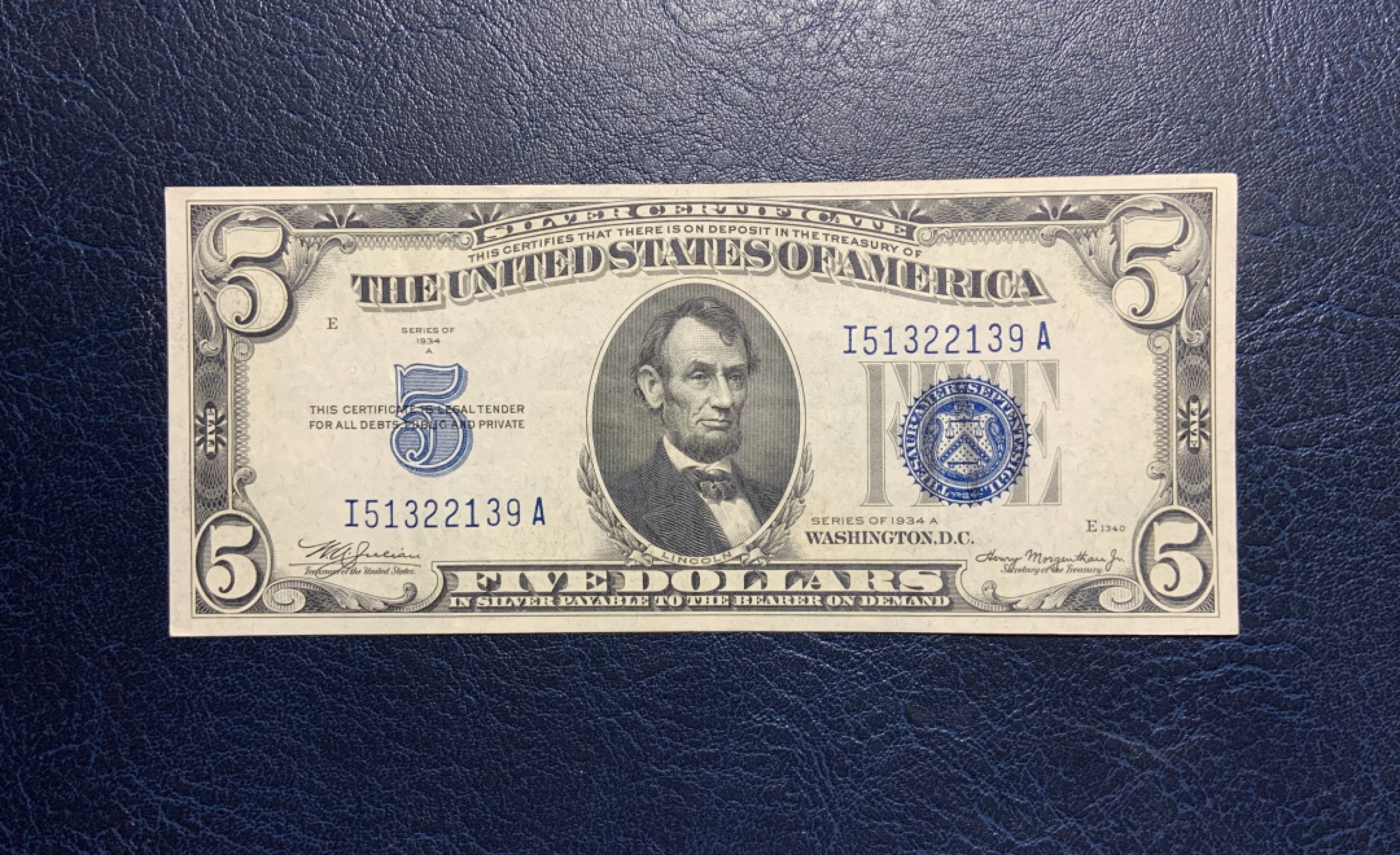 收藏联盟Quantum Auction 第235期拍卖 美国1934年5美元银币券 品相如图