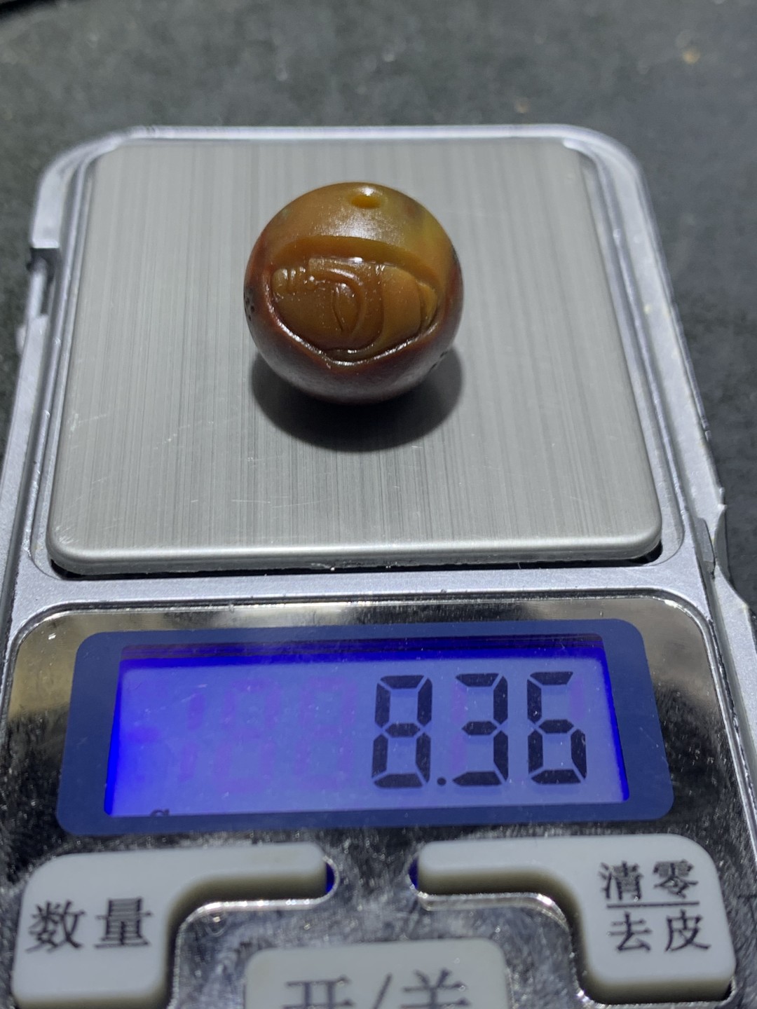 精美亚光战国红玛瑙手工雕刻一念之间珠一个