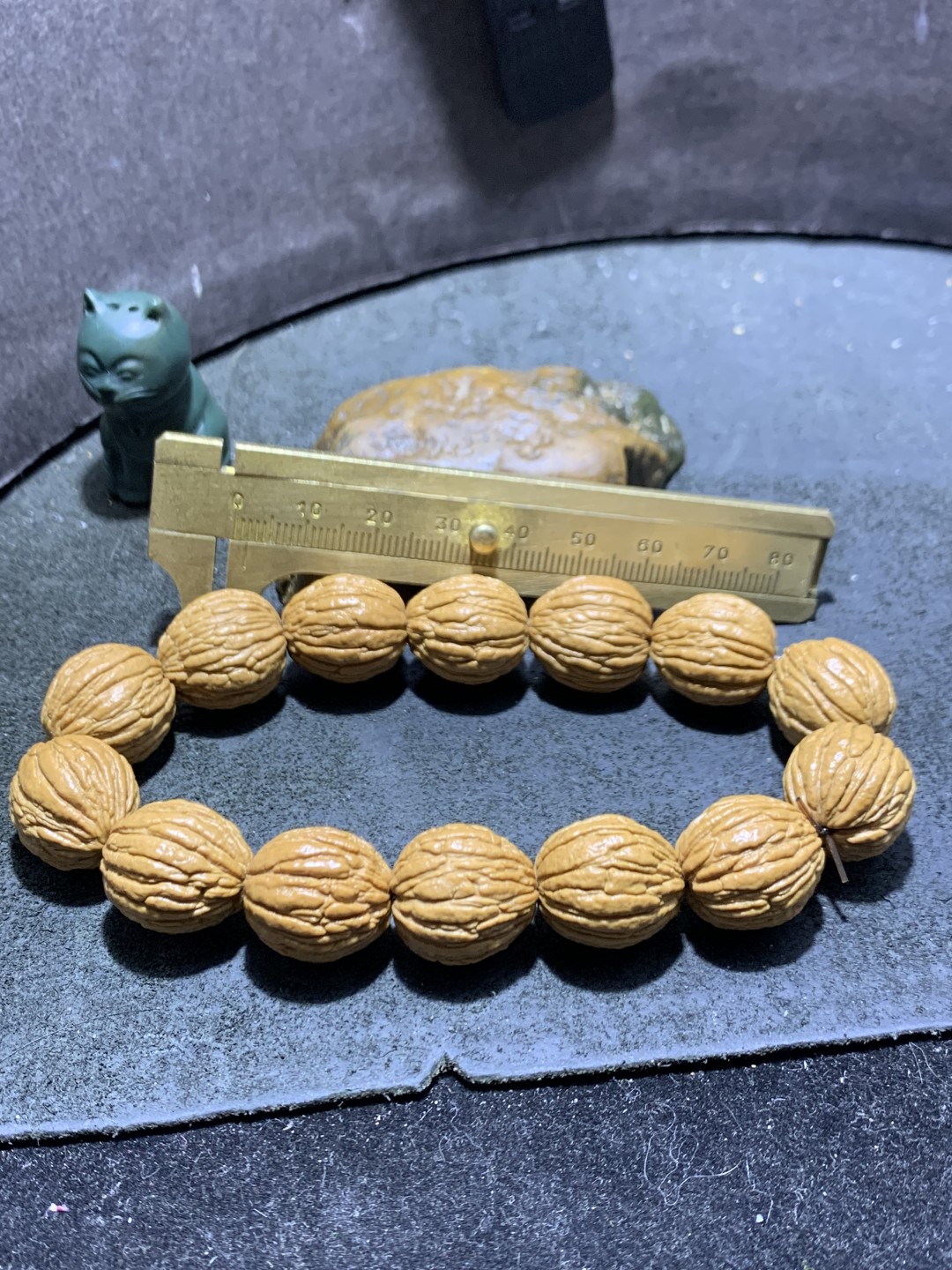 仅此一条！精美老树铁籽贵妃枕猴头核桃手串猴头手串，