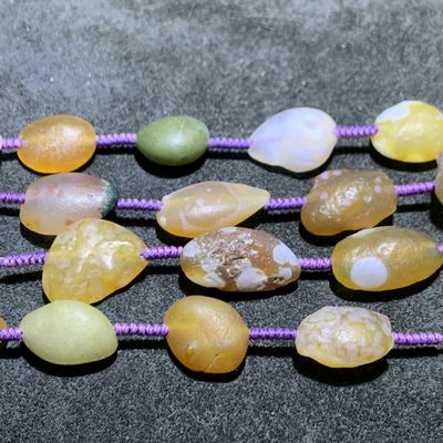 精美戈壁大颗粒彩眼玛瑙编织多圈手缠（项链）一条 精美戈壁大颗粒彩眼玛瑙编织多圈手缠（项链）一条