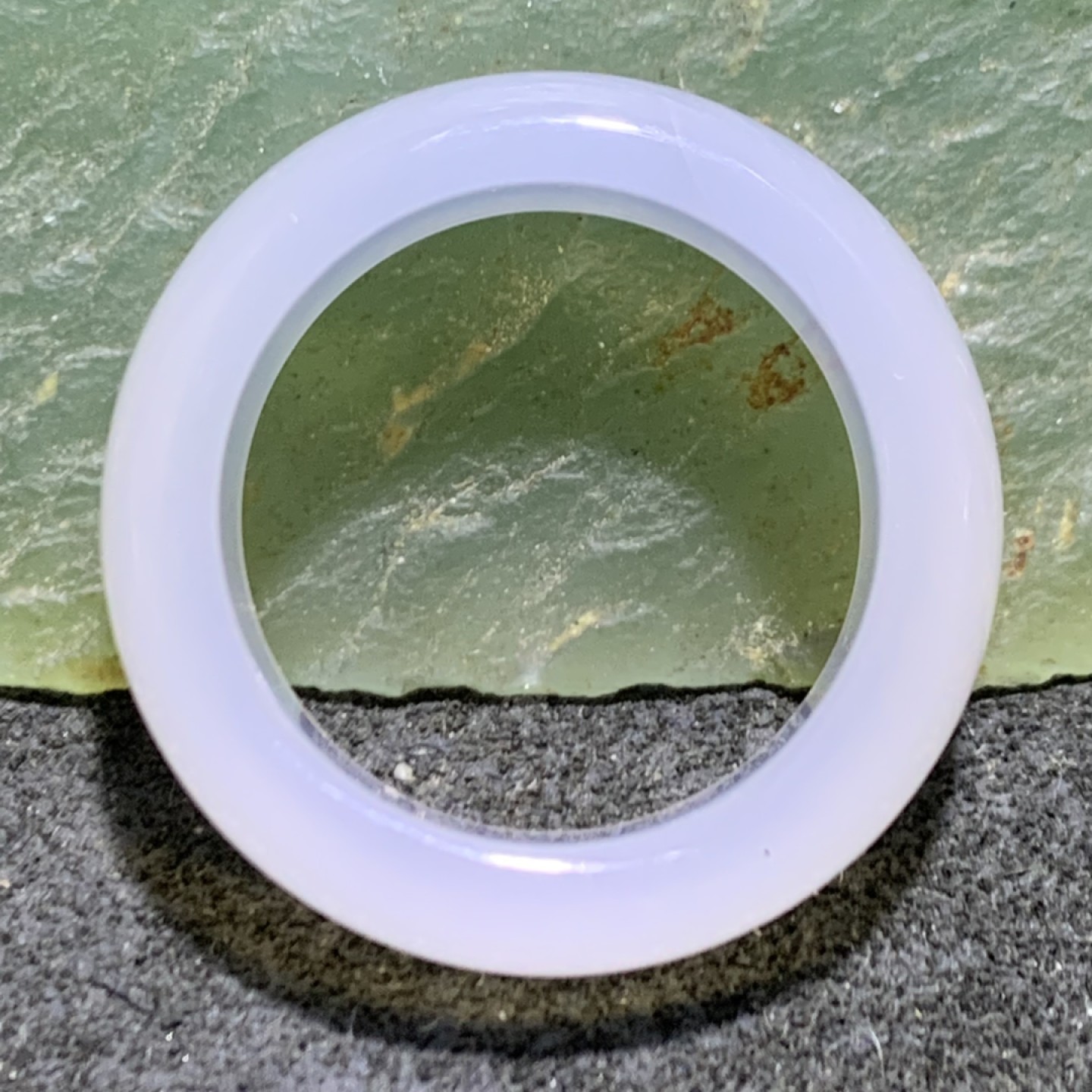 精美冰透水墨点荔枝冻高玉化玛瑙戒指一个