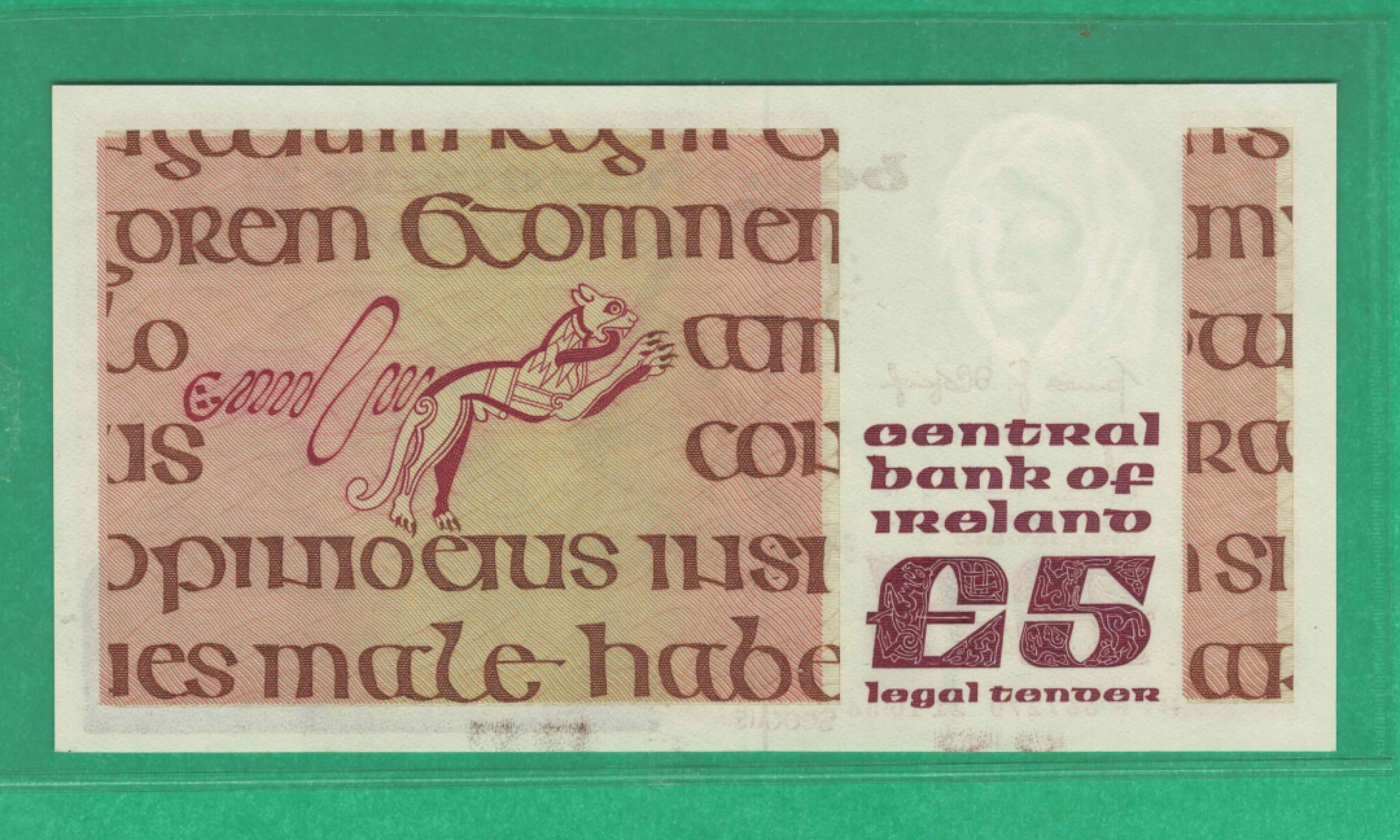 爱尔兰5镑 1986年 欧洲纸币 实物图 UNC