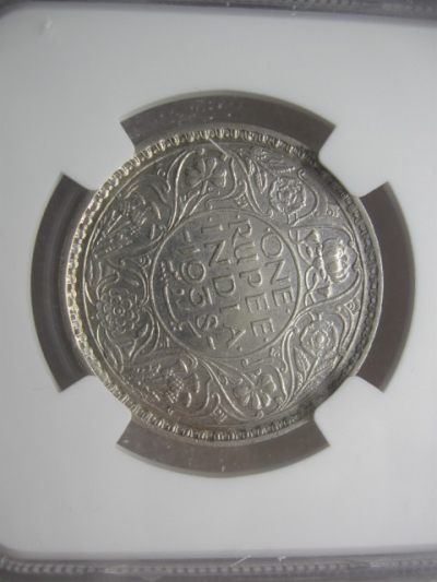 NGC- XF英属印度1938年1卢比银币