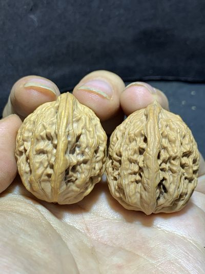 精美麦穗虎头文玩核桃一对！ - 精美麦穗虎头文玩核桃一对！