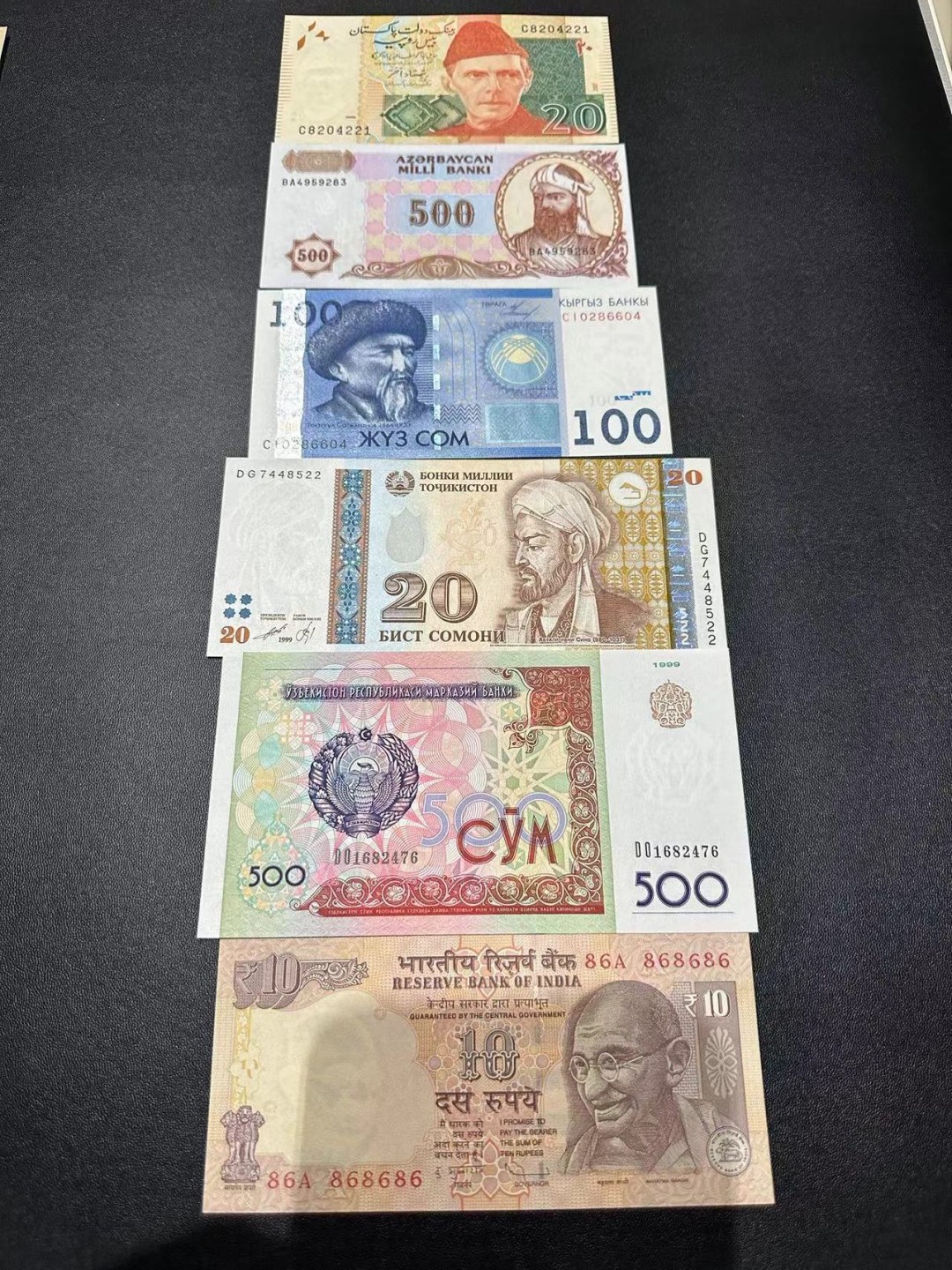 《外钞收藏家》第二百四十六期 连拍场四 六个国家一起 全新UNC