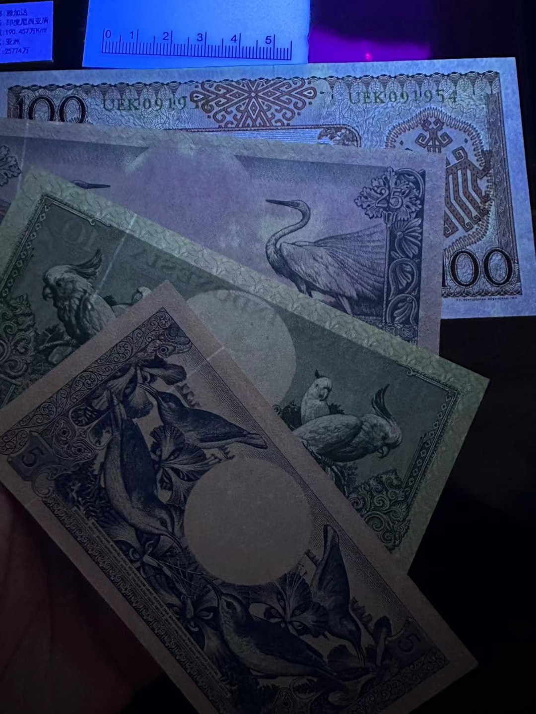 《外钞收藏家》第二百四十七期 连拍场五 印度尼西亚四张一起 无折 都有点潮