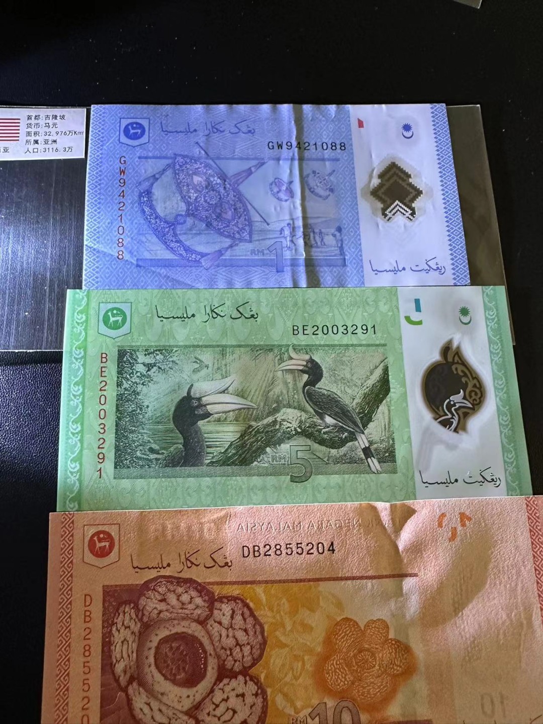 《外钞收藏家》第二百四十七期 连拍场五 马来西亚1套六张 1面额有折 起他全新