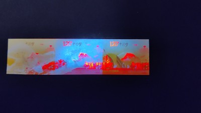 洪涛臻品批发群  精选邮票限时拍卖第一百八十八期 2014-22中国梦 4-4三联 全体套色错误、第一枚面值漏印等严重印刷错误 原胶未打孔 销毁中流出, 品相如图. 终生保真！(视频左划有正反清晰照片)见视频：紫光灯下荧光很漂亮! 