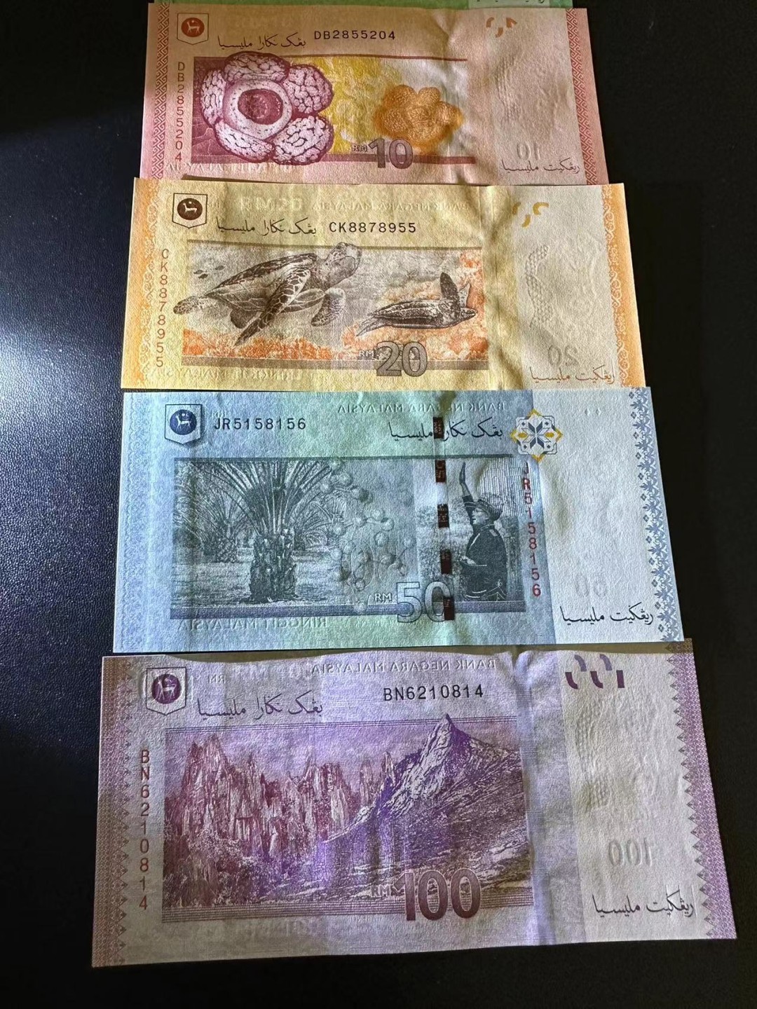 《外钞收藏家》第二百四十七期 连拍场五 马来西亚1套六张 1面额有折 起他全新