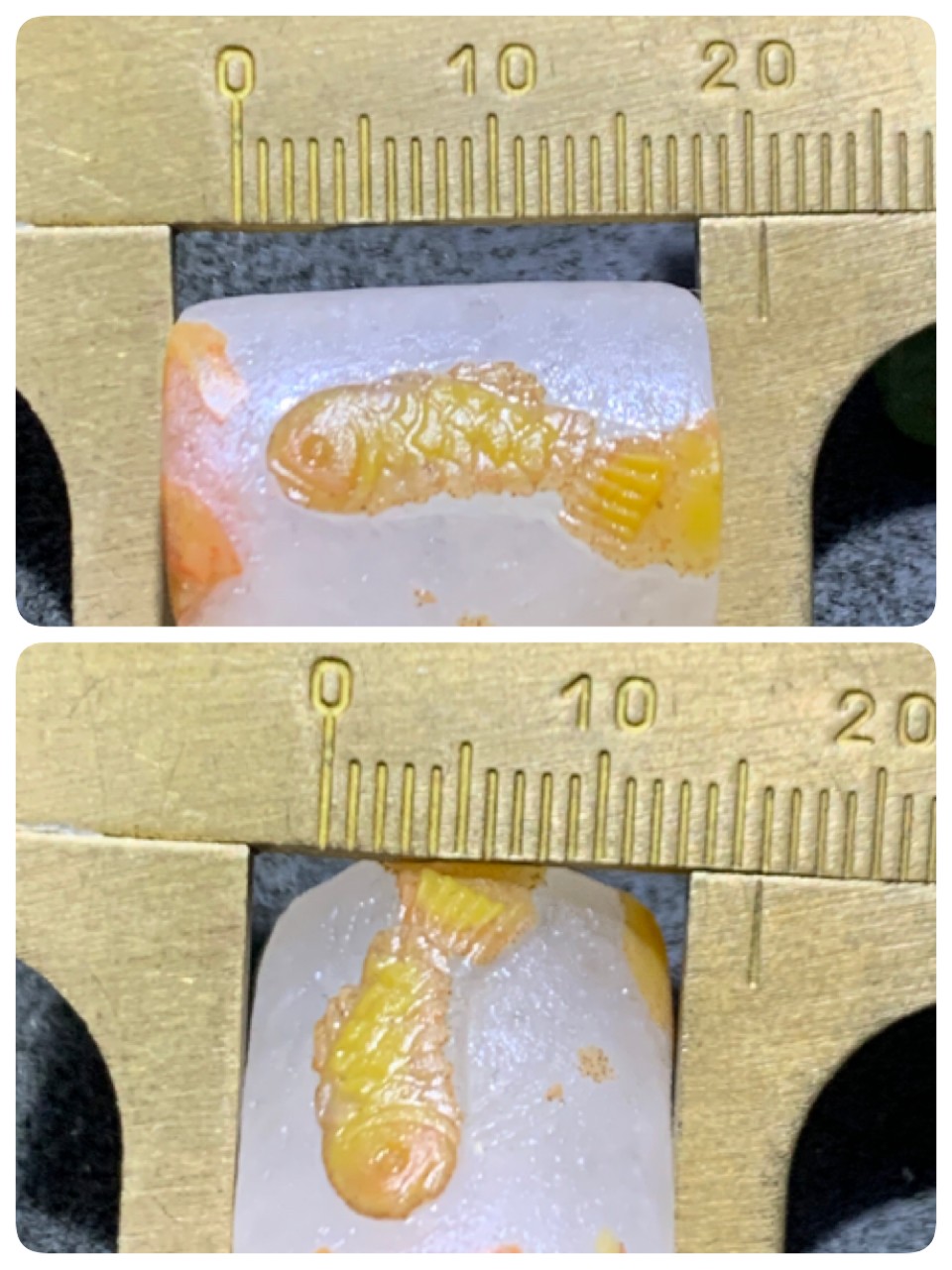 精美冰飘亚光战国红玛瑙手工雕刻富贵有余桶珠一个