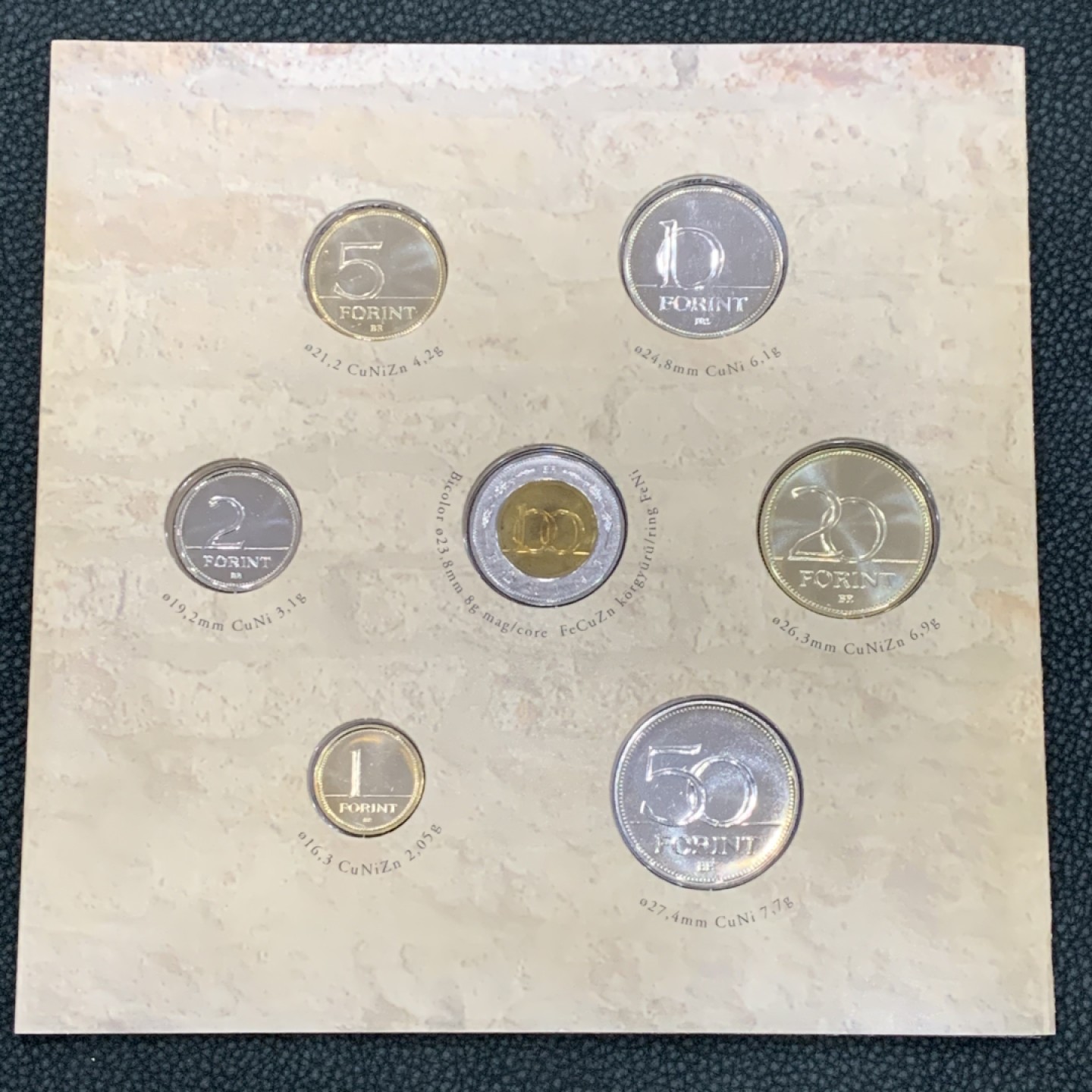 《竞宝斋》第140场-周日，周一，周四 3拍 (全场包邮) 匈牙利 2005年 八枚套不同面值 原厂封装套币 8000套发行量 暴涨品种