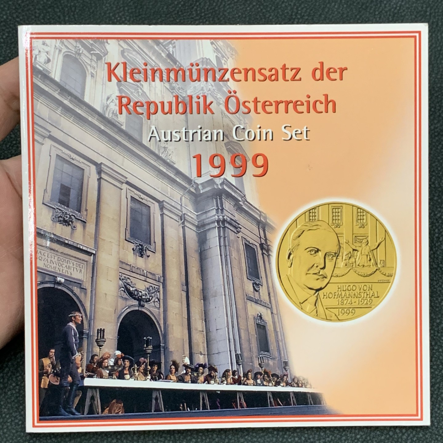 《竞宝斋》第140场-周日，周一，周四 3拍 (全场包邮) 奥地利1999年 不同面值六枚套 原厂封装套币