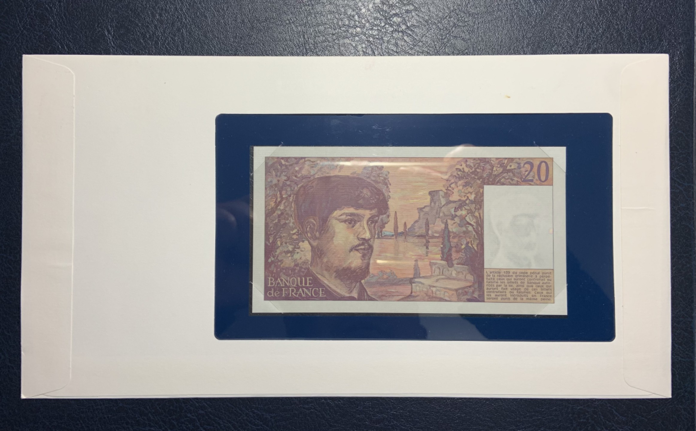 收藏联盟Quantum Auction 第236期拍卖 法国1980年20法郎富兰克林邮币封 品相UNC 稀少年份 初版无金属线