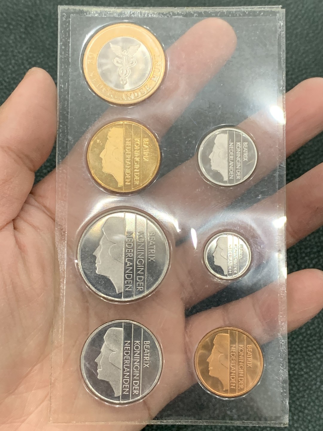 《竞宝斋》第140场-周日，周一，周四 3拍 (全场包邮) 荷兰1998年 七枚套不同面值 原厂封装