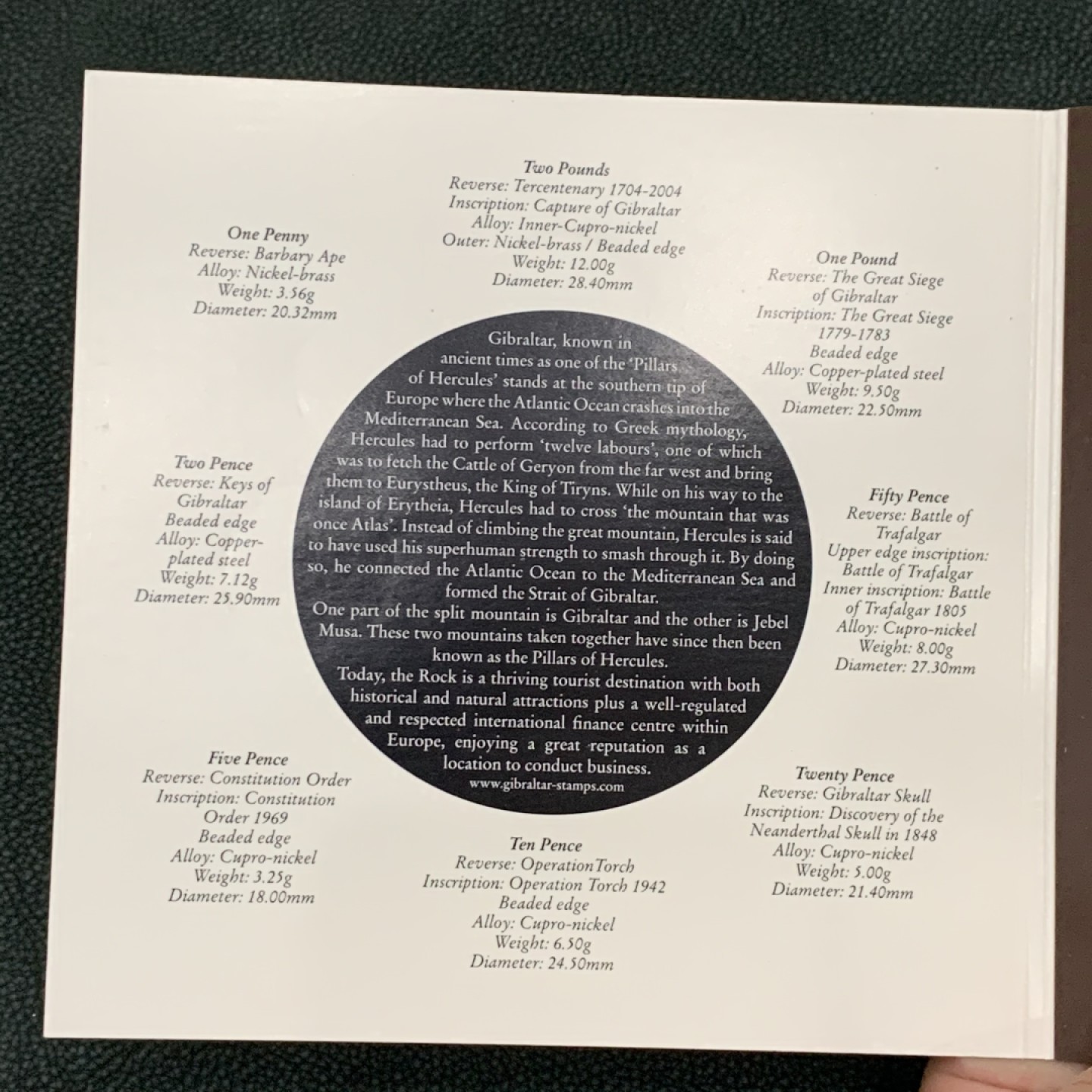 《竞宝斋》第140场-周日，周一，周四 3拍 (全场包邮) 直布罗陀2009年 八枚套不同面值 原厂封装套币