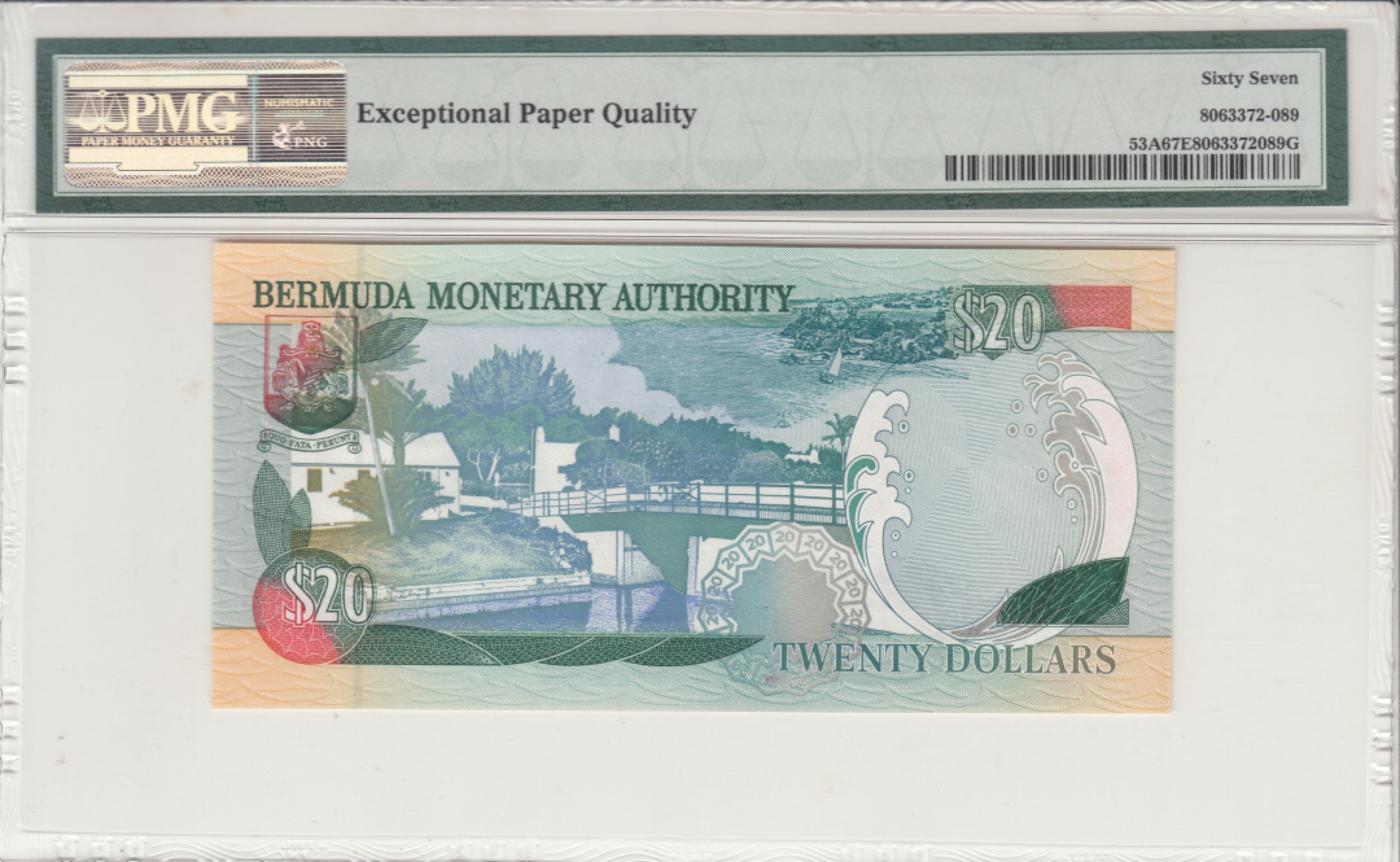 收藏联盟Quantum Auction 第237期拍卖 百慕大2008年20元 PMG67