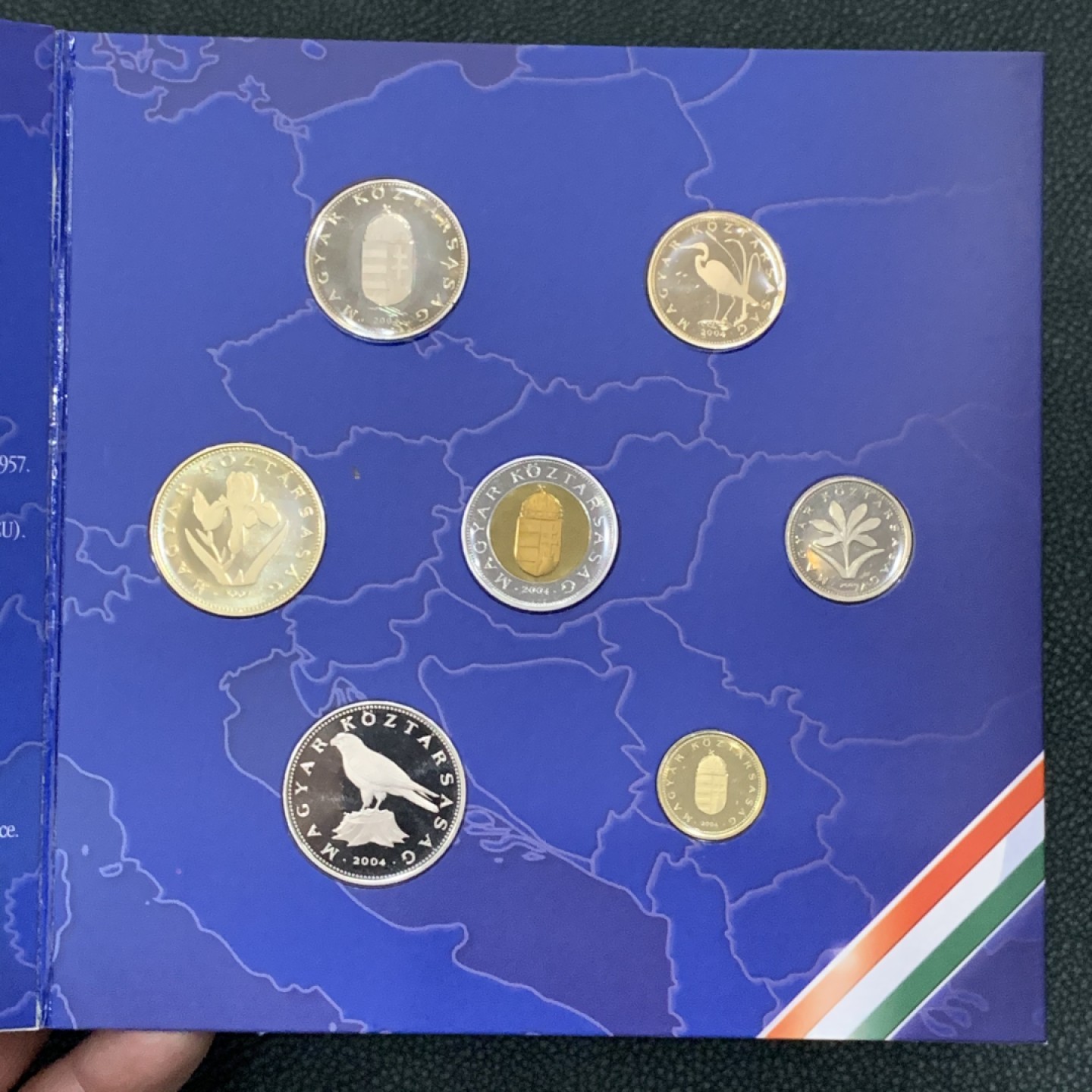 《竞宝斋》第140场-周日，周一，周四 3拍 (全场包邮) 匈牙利 2004年 八枚套不同面值 原厂封装PROOF精制套币 少见品种最近也涨的多