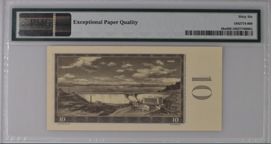 收藏联盟Quantum Auction 第237期拍卖 捷克斯洛伐克1960年10克朗 PMG66 豹子号开头
