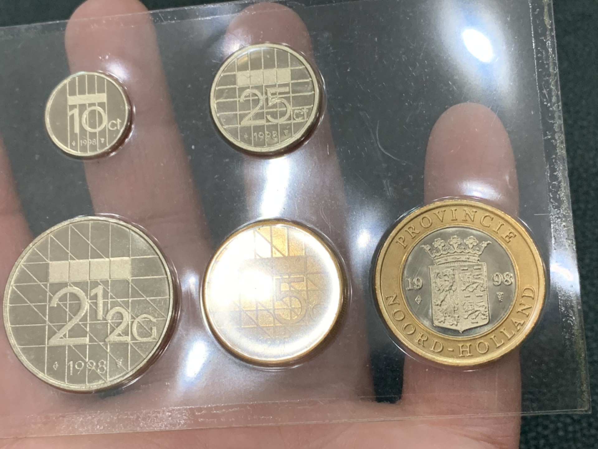 《竞宝斋》第140场-周日，周一，周四 3拍 (全场包邮) 荷兰1998年 七枚套不同面值 原厂封装