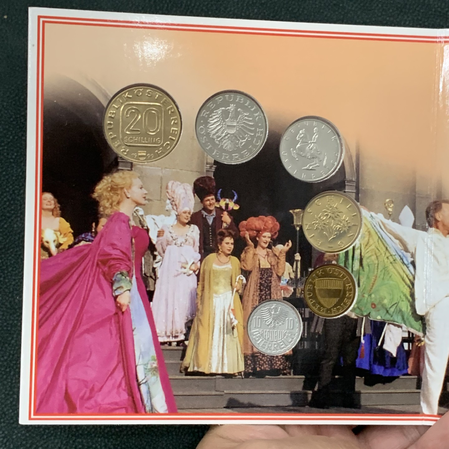 《竞宝斋》第140场-周日，周一，周四 3拍 (全场包邮) 奥地利1999年 不同面值六枚套 原厂封装套币