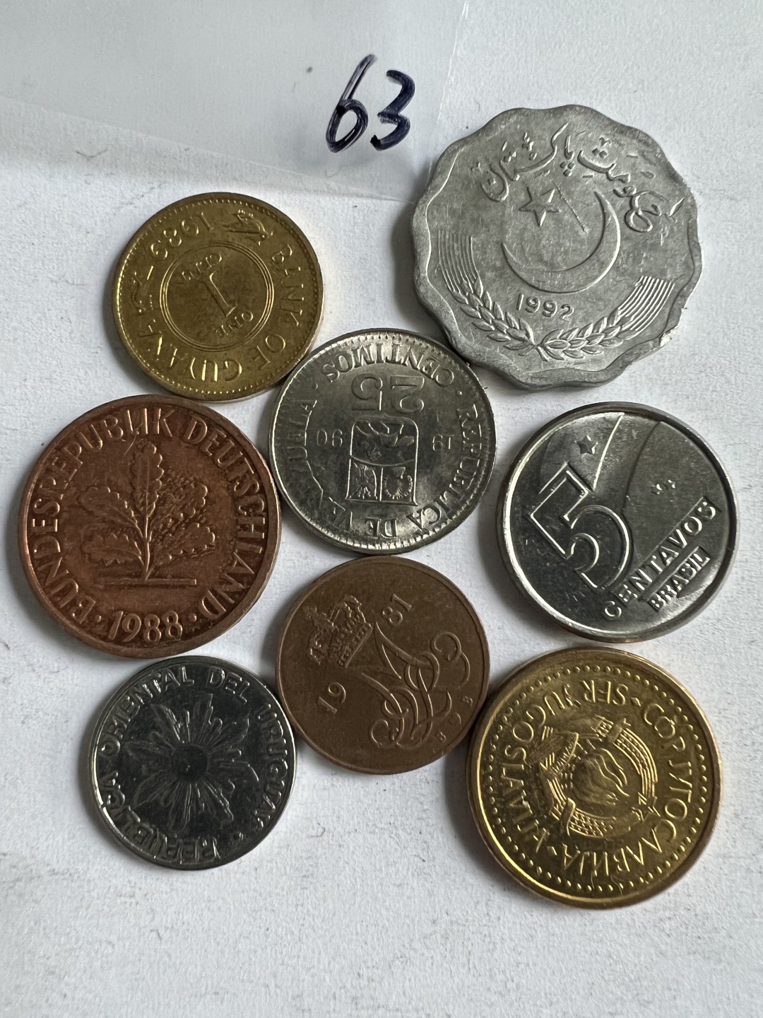 泡泡堂第250期  世界硬币 （无押金，捡漏，全场20包邮，偏远地区除外，接收代拍业务） 硬币一袋63