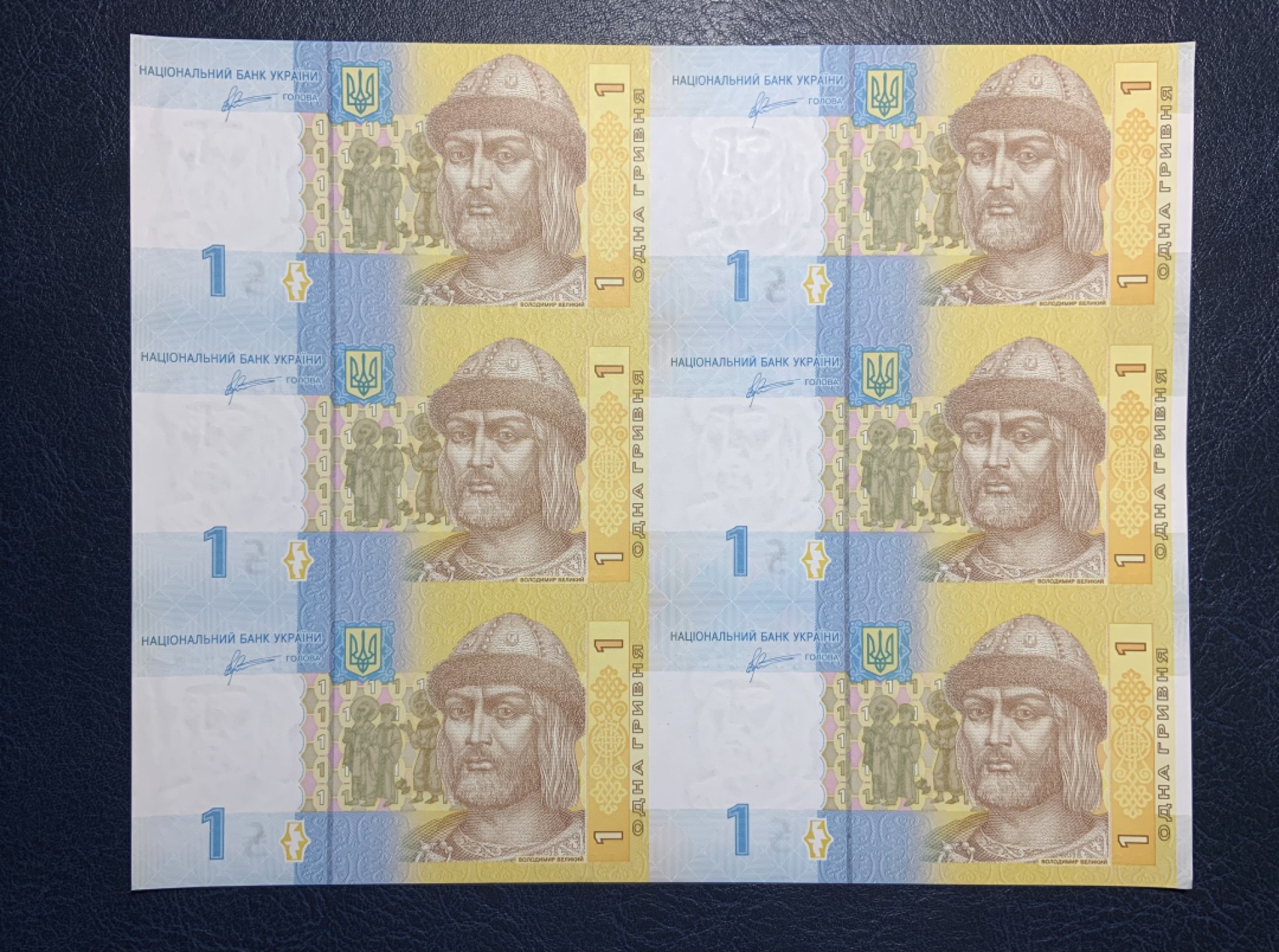 收藏联盟Quantum Auction 第236期拍卖 乌克兰2011年1，2，5，10格里夫纳六连体 品相UNC 1，5和10边角有瑕疵