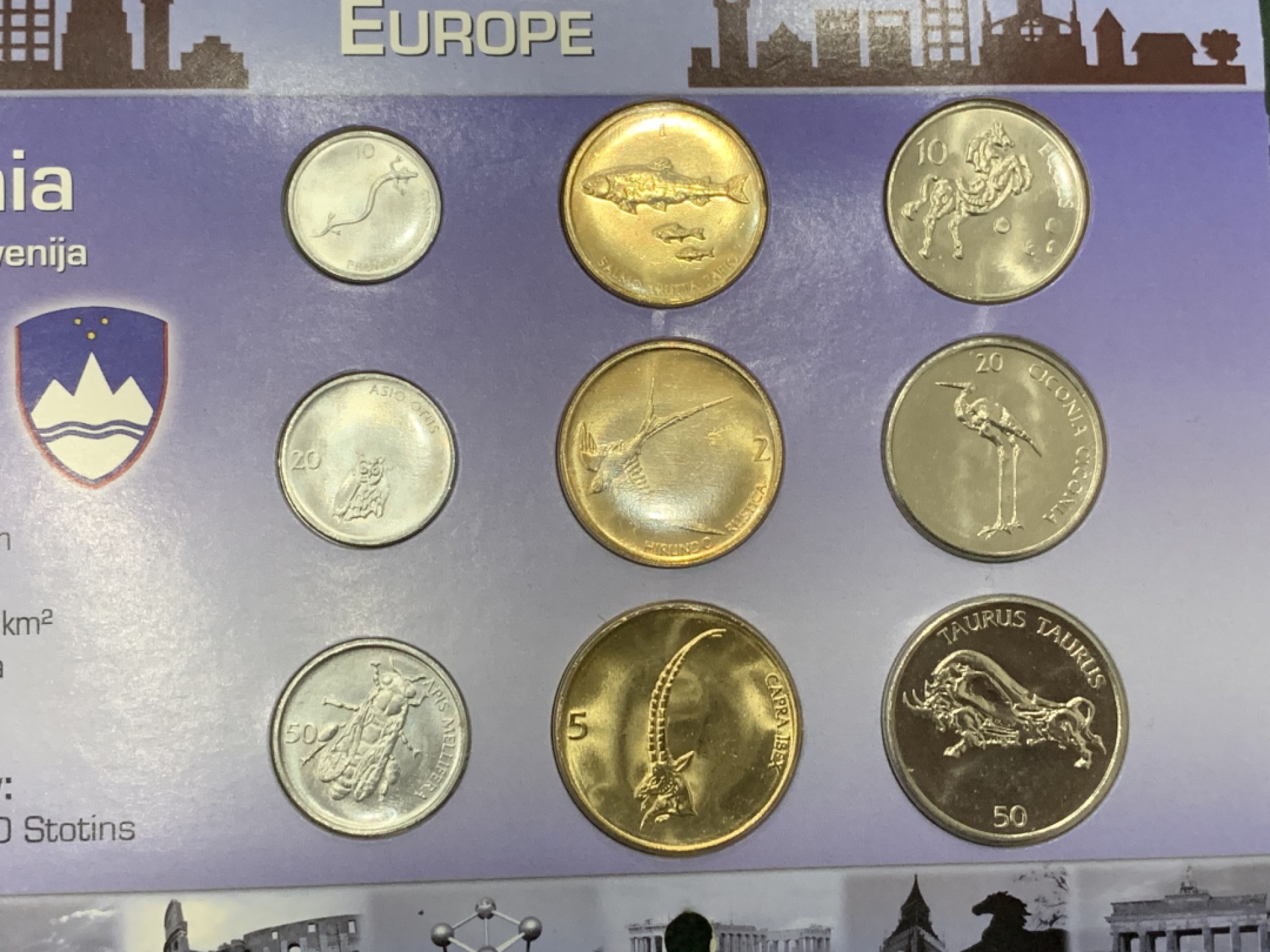 《竞宝斋》第140场-周日，周一，周四 3拍 (全场包邮) 斯洛维尼亚 九枚套动物系列 不同面值